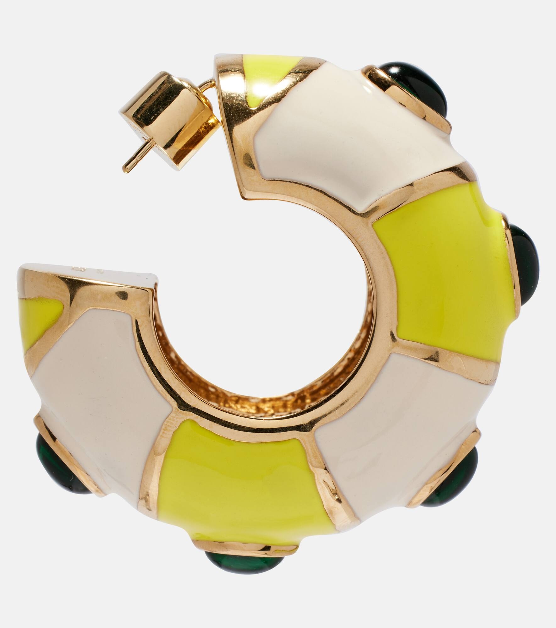 Rayures embellished hoop earrings - 2