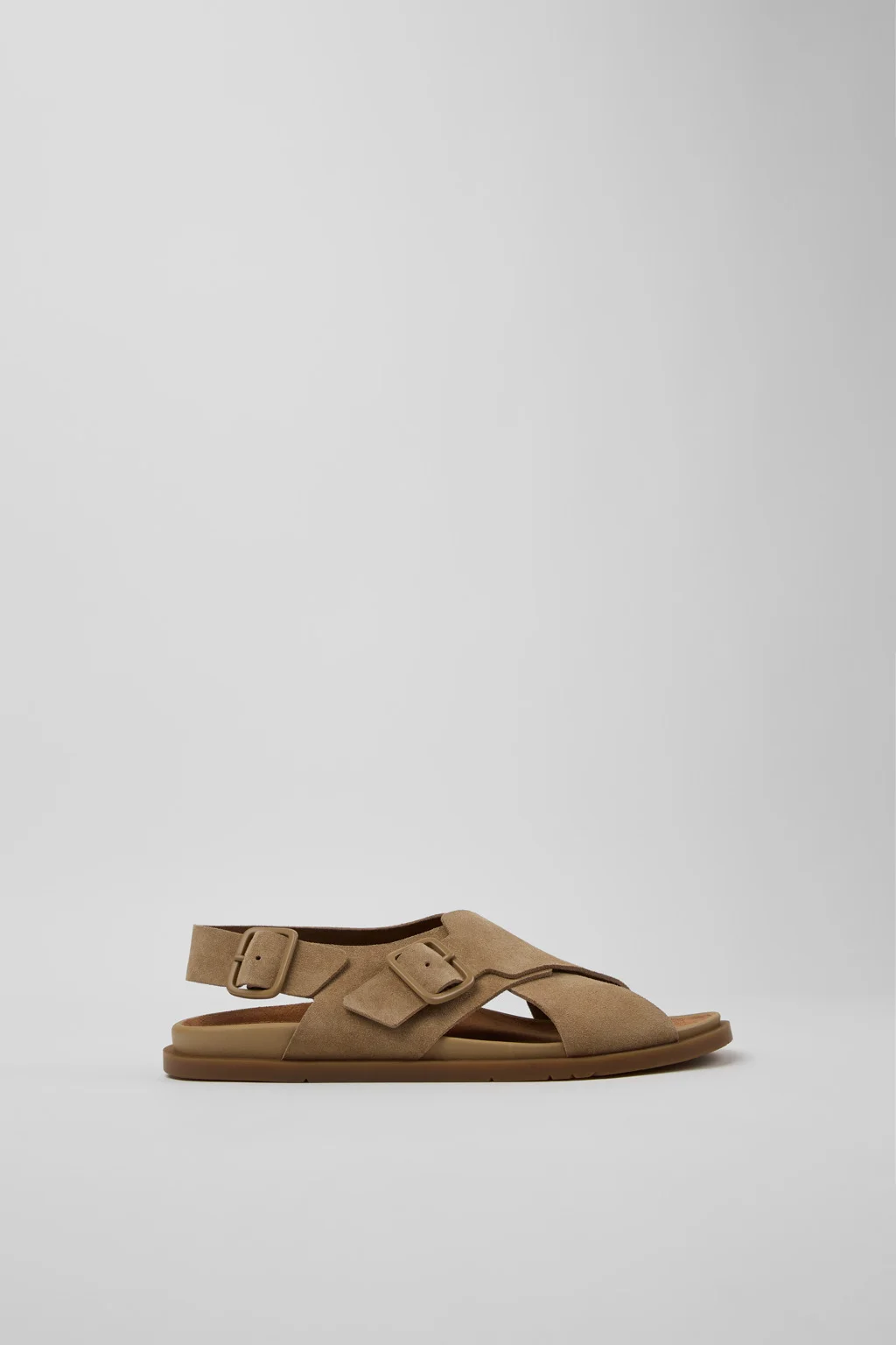 Brown Suede Leather Sandals for Men. - 1