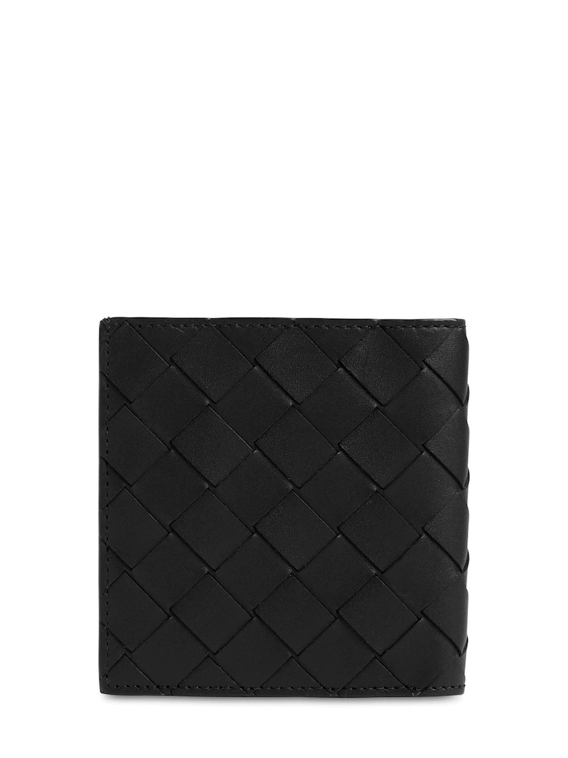 INTRECCIATO LEATHER CARD HOLDER WALLET - 3