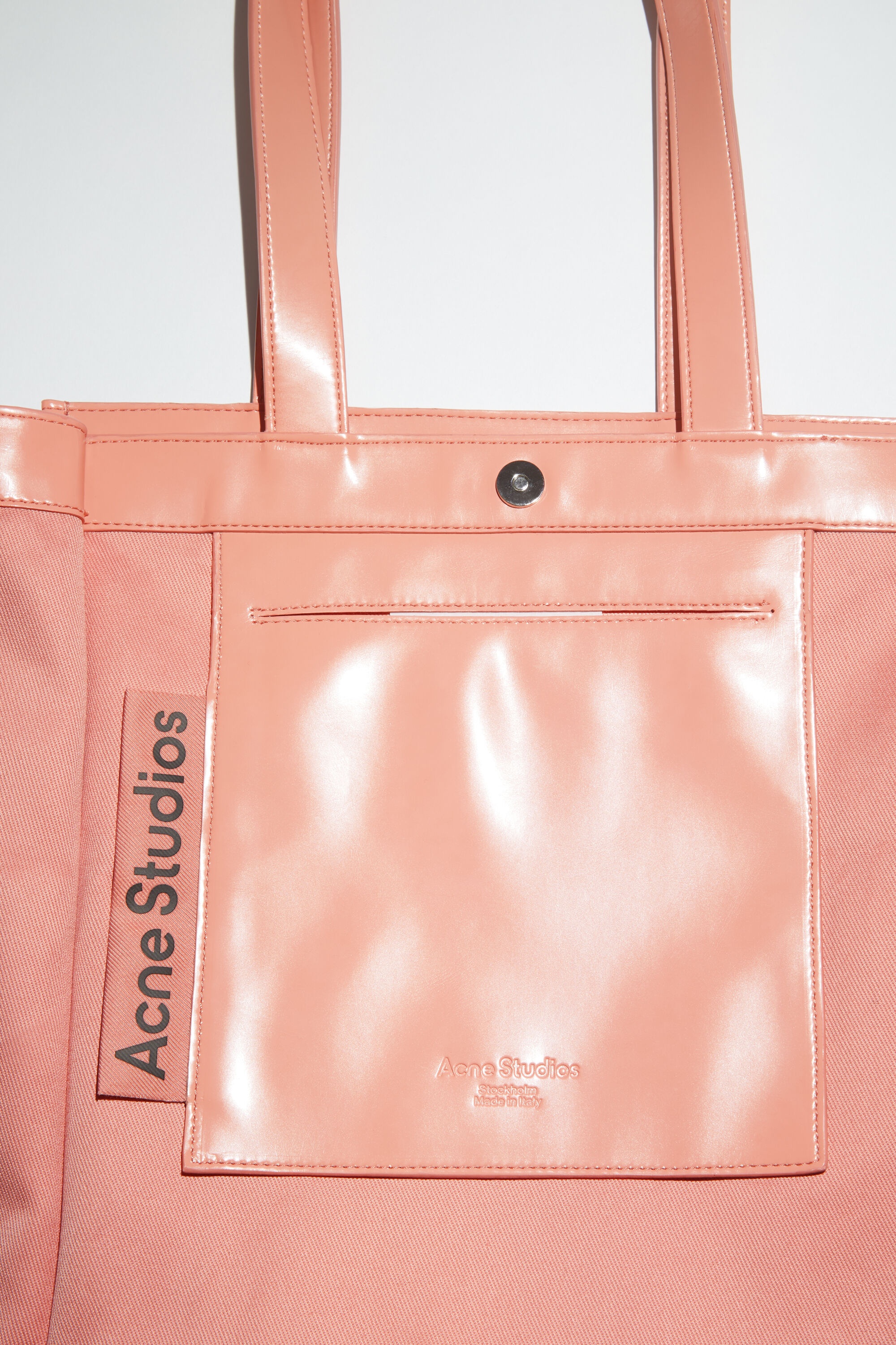 Logo shoulder tote bag - Salmon pink - 6