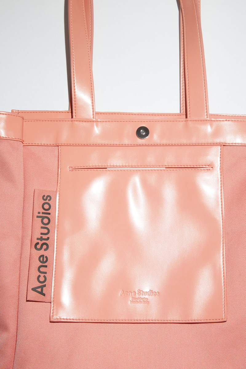 Logo shoulder tote bag - Salmon pink 6