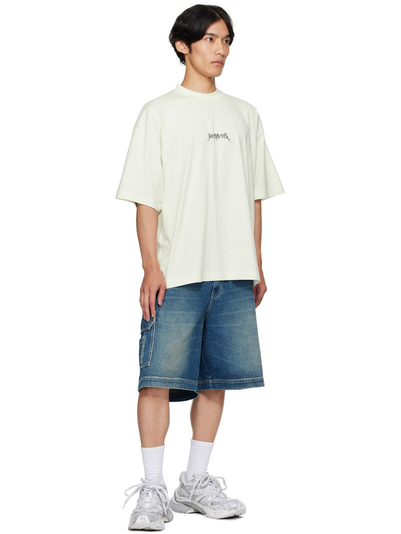 VETEMENTS Blue Hip-Hop Denim Cargo Shorts outlook