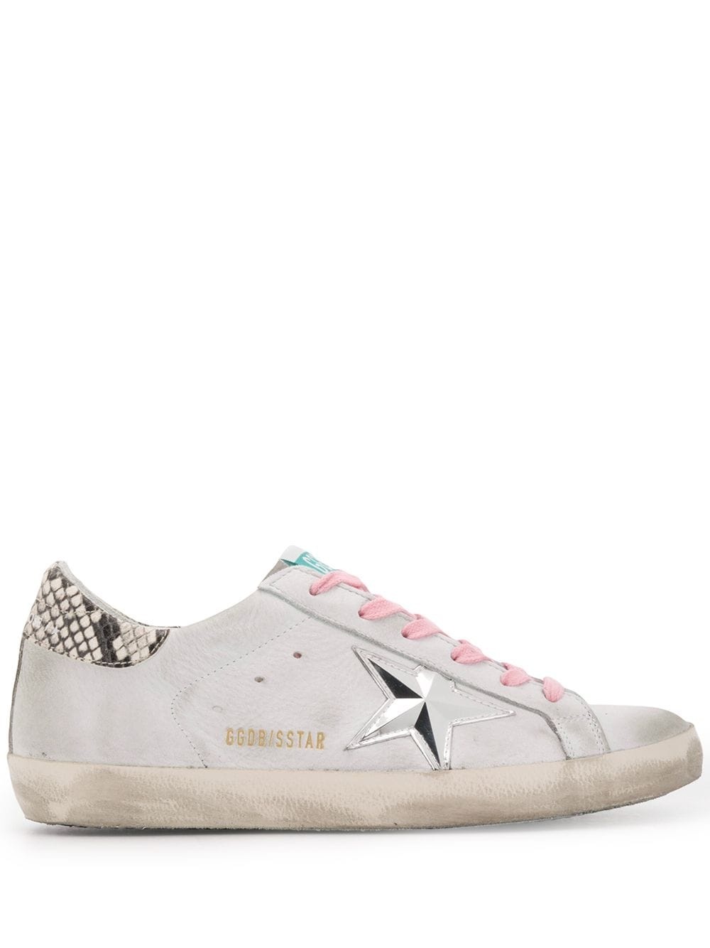 snakeskin effect Superstar sneakers - 1