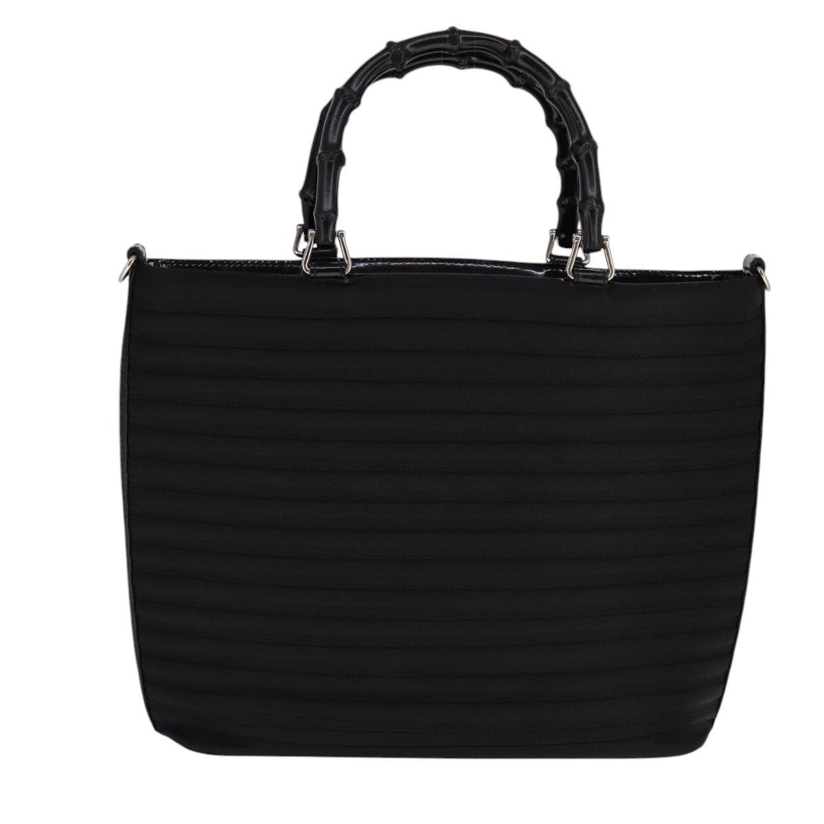 GUCCI Bamboo Hand Bag Nylon Black Silver 000 1998 000 1998 - 2