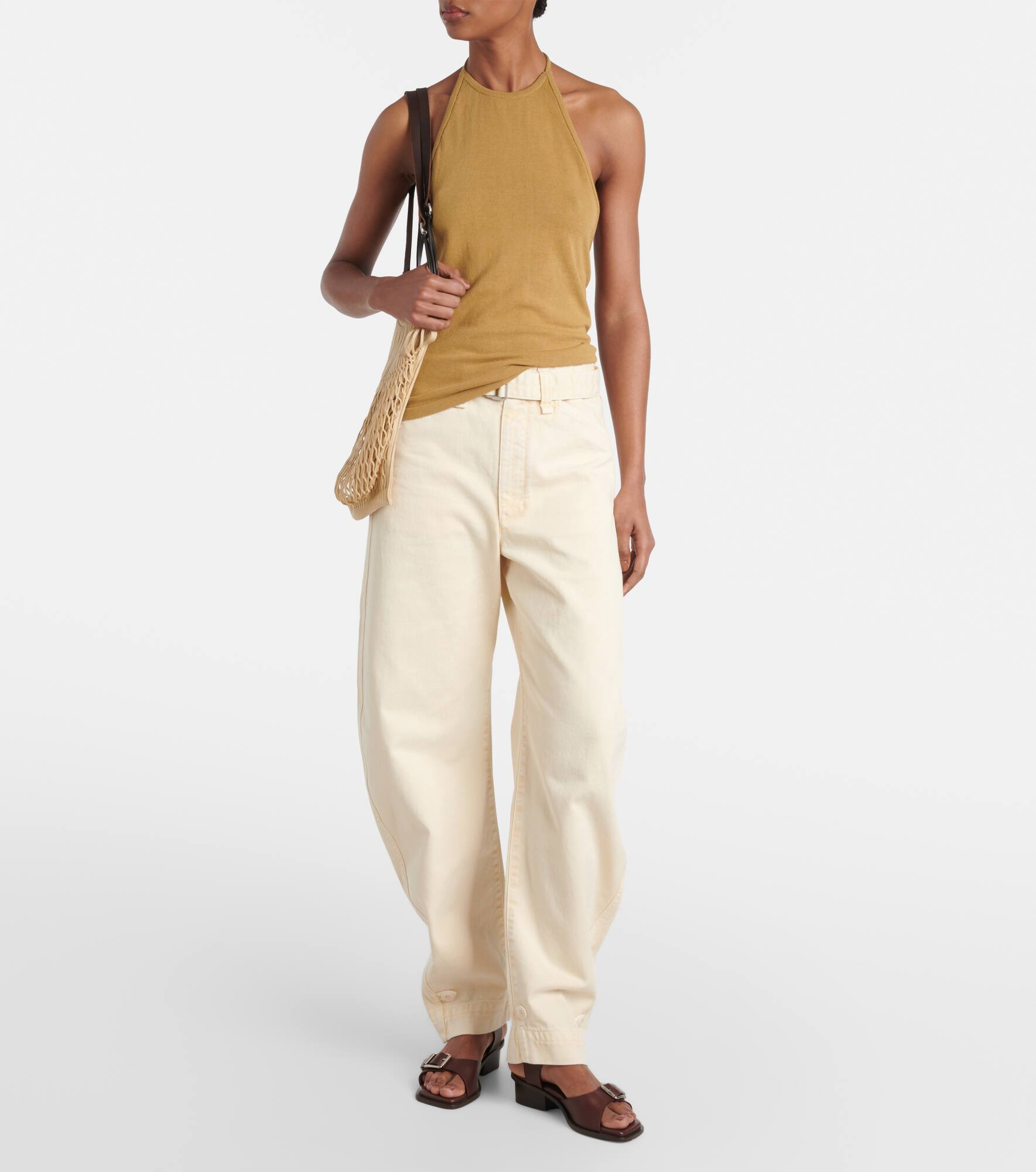 Knitted halterneck cotton top - 2