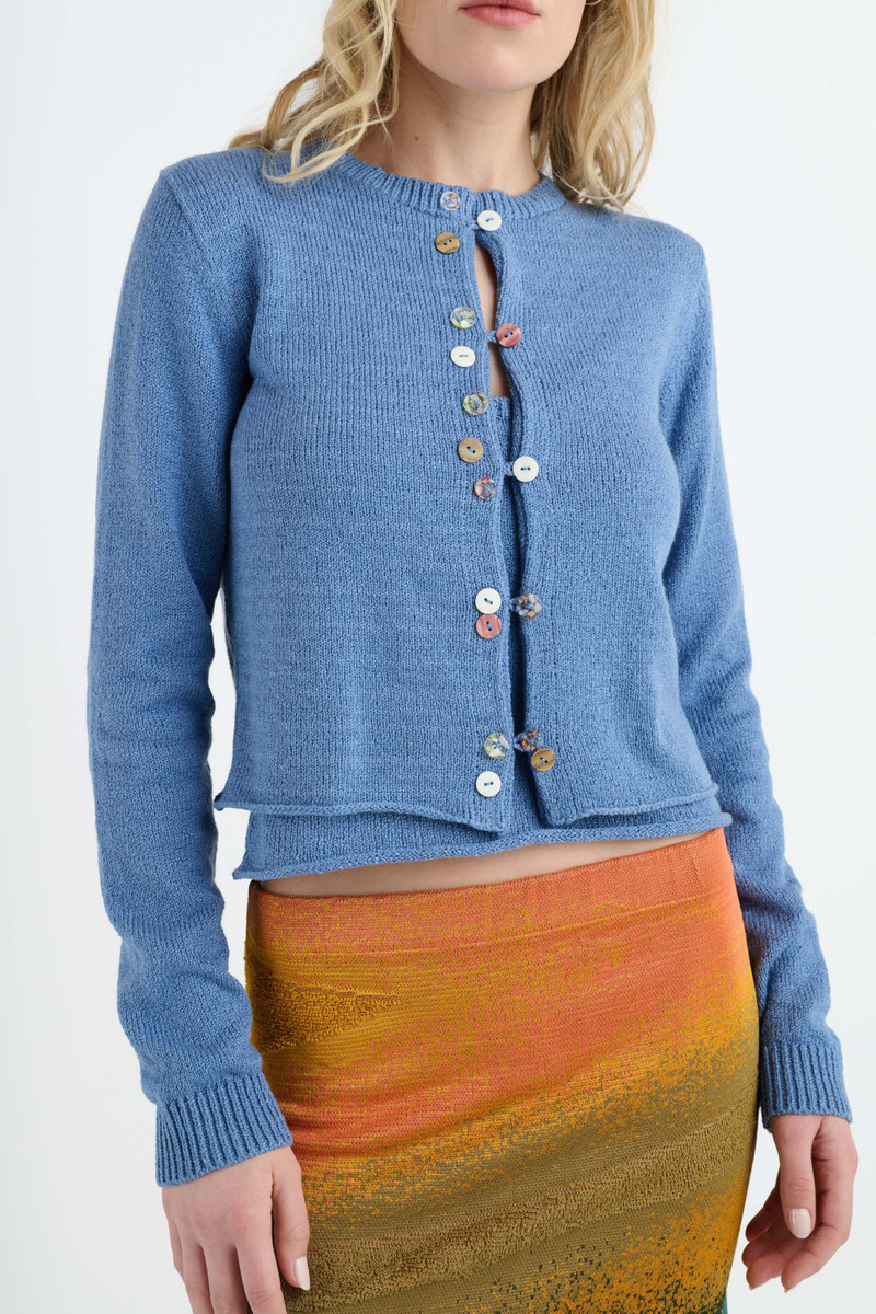 NORA LITE CREW CARDIGAN 3