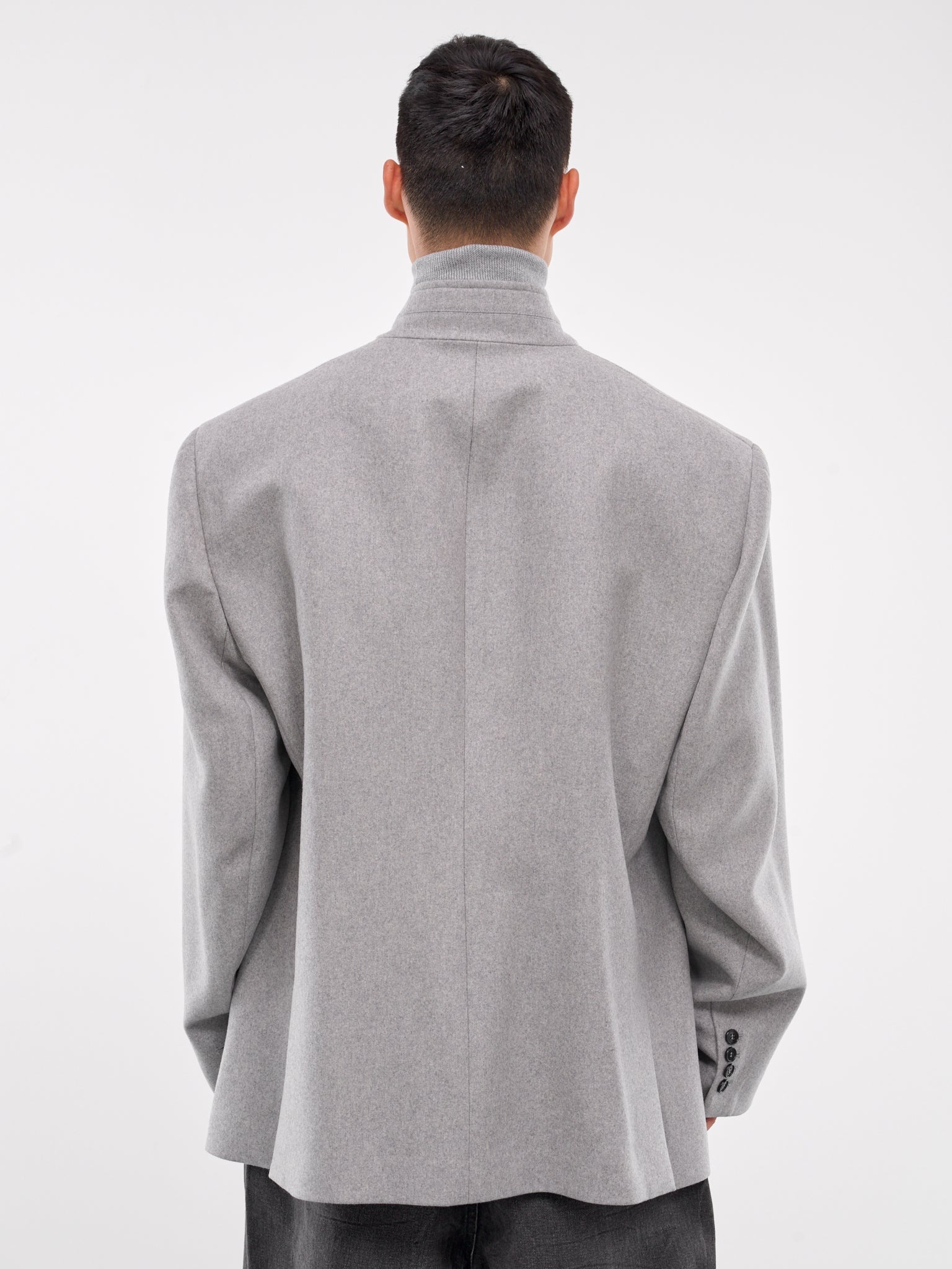 Lapelless Blazer - 3