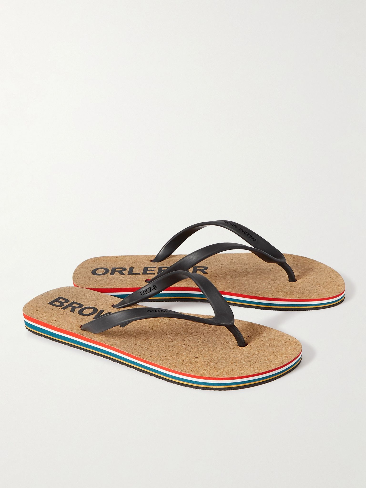 Haston Logo-Debossed Rubber and Cork Flip Flops Multi - 4