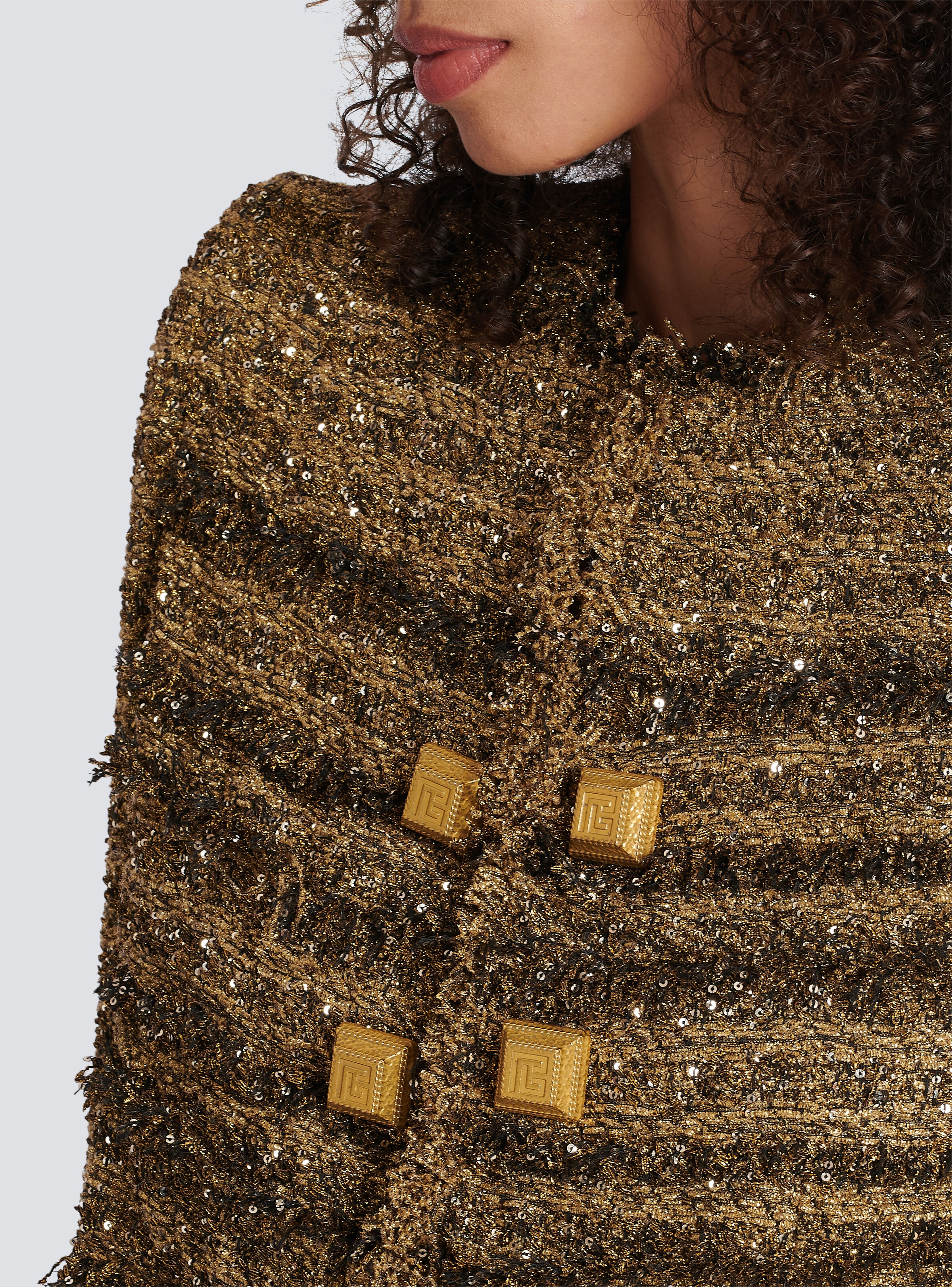 Sequinned tweed jacket - 7