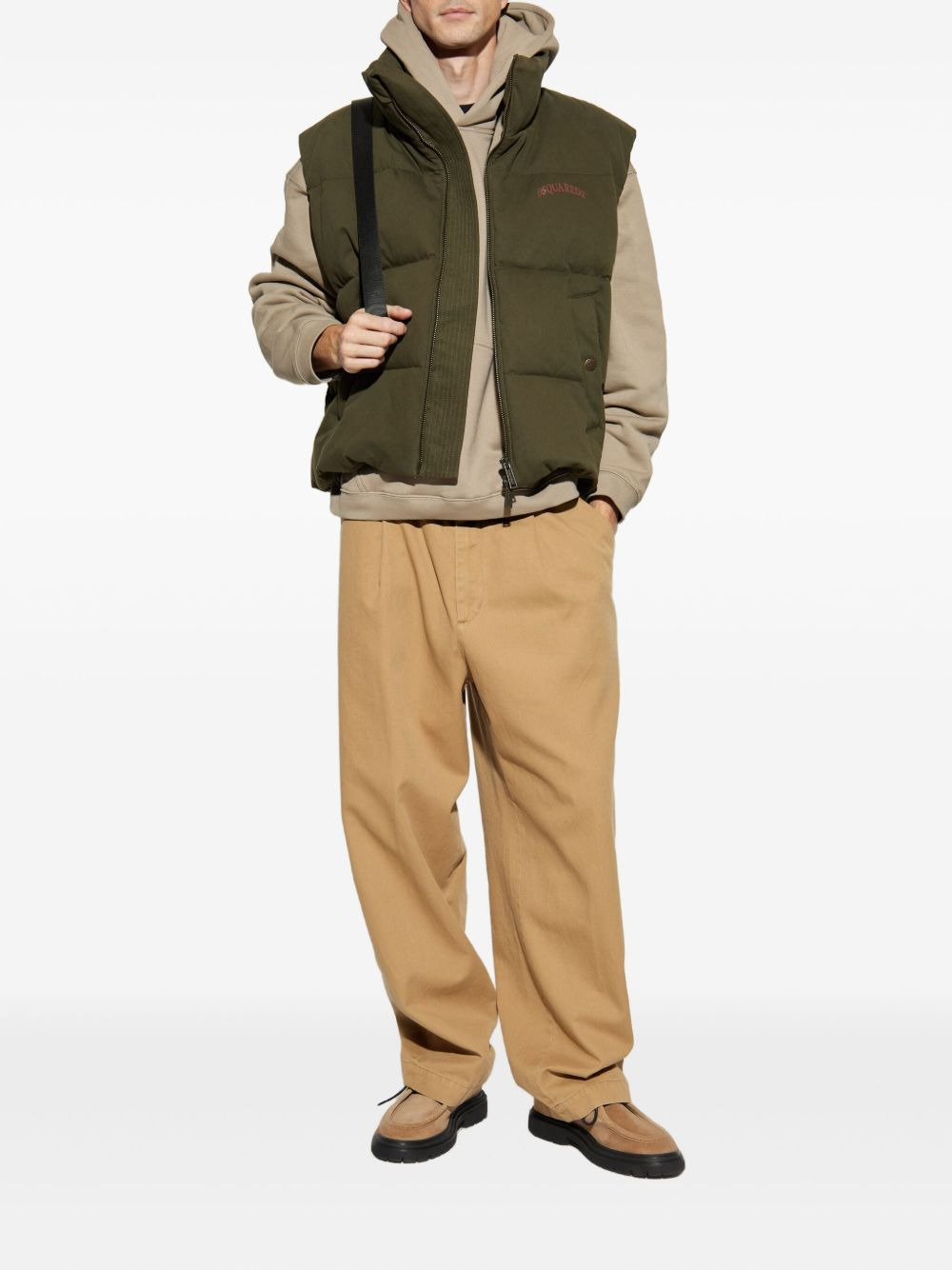 quilted logo vest - 2
