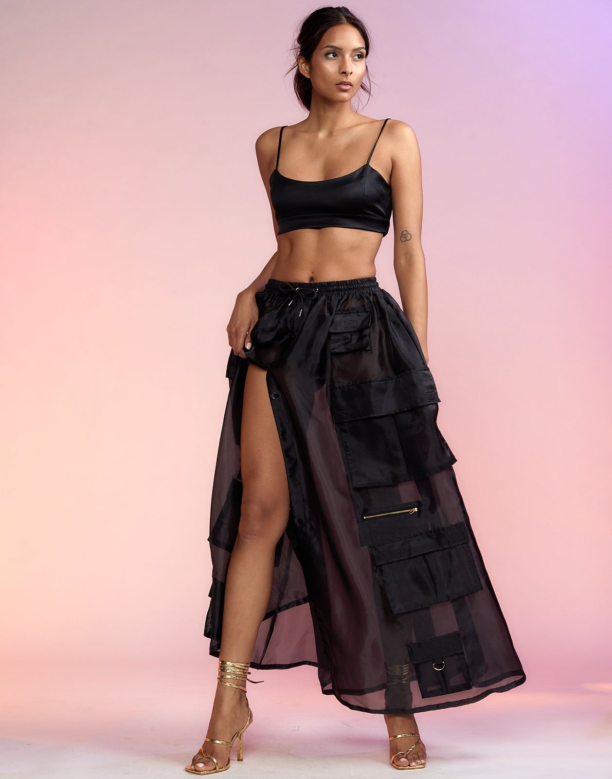 Organza Cargo Skirt - 9