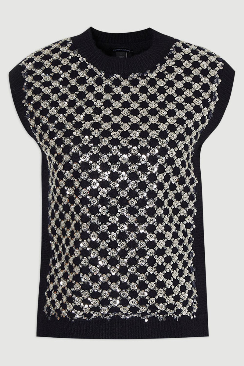 Plus Size Embellished Cosy Knit Tank Top 4