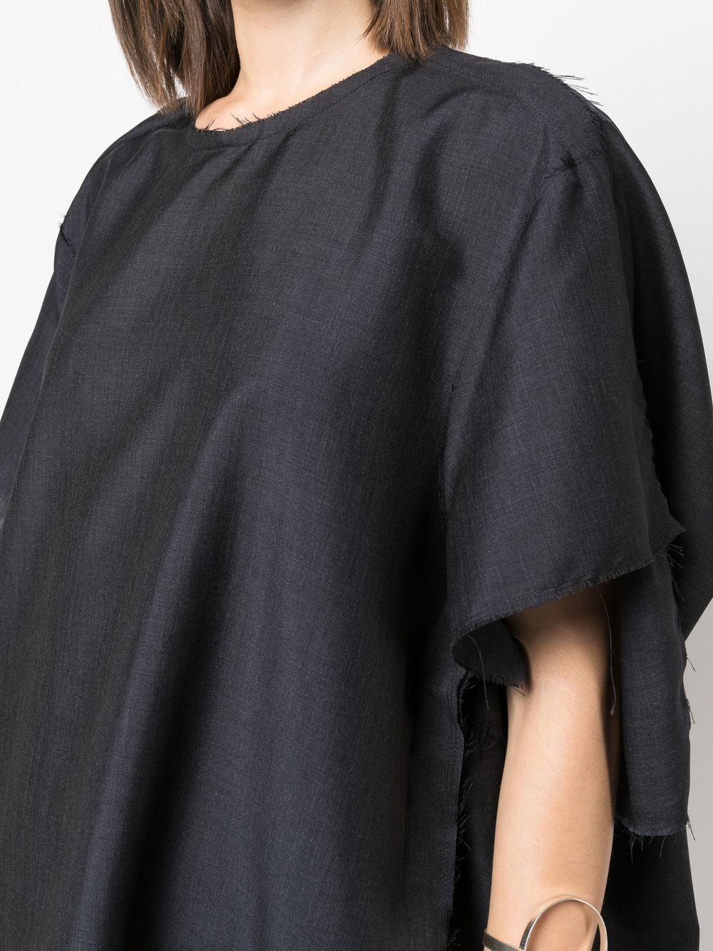 raw-cut oversize dress - 5