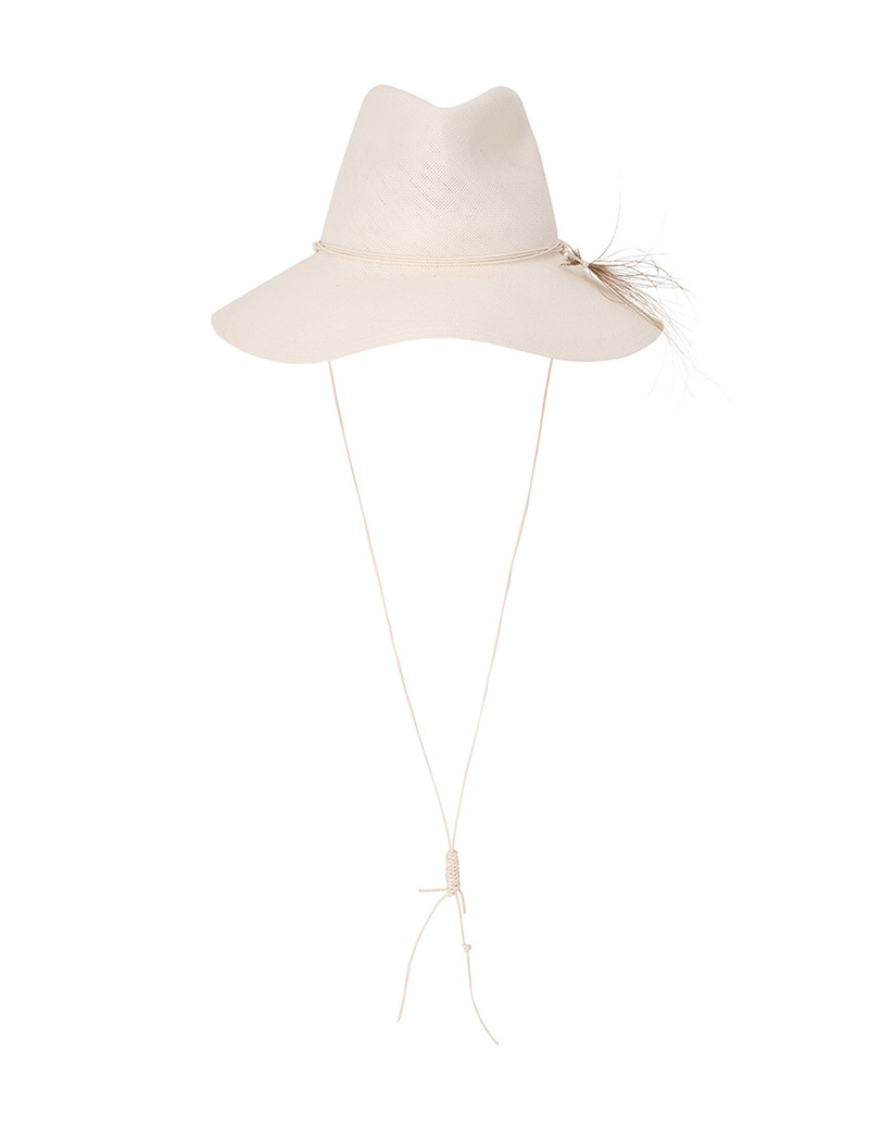 GLAZED STRAW COLLAPSIBLE HAT 1