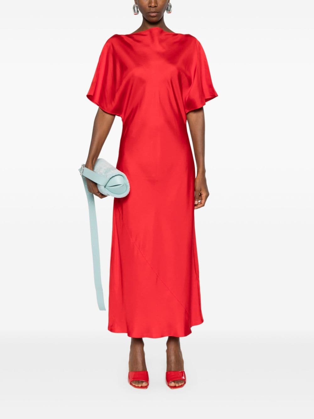 boat-neck silk maxi dress - 2
