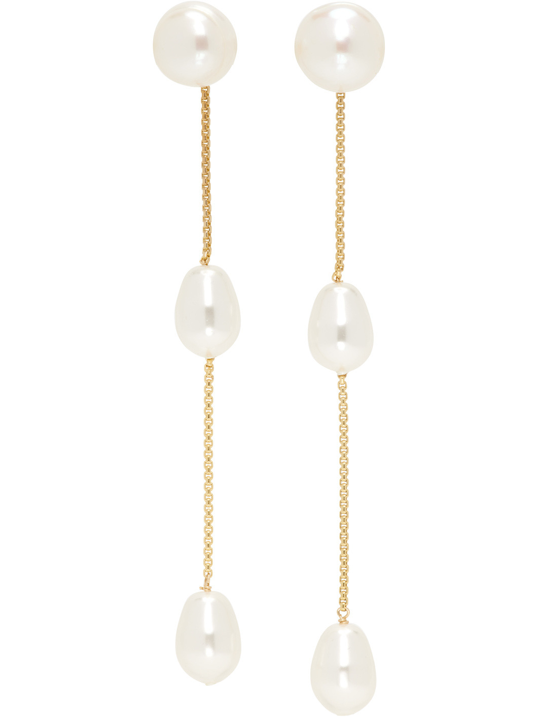 Small Pearl Drop Earrings - 1