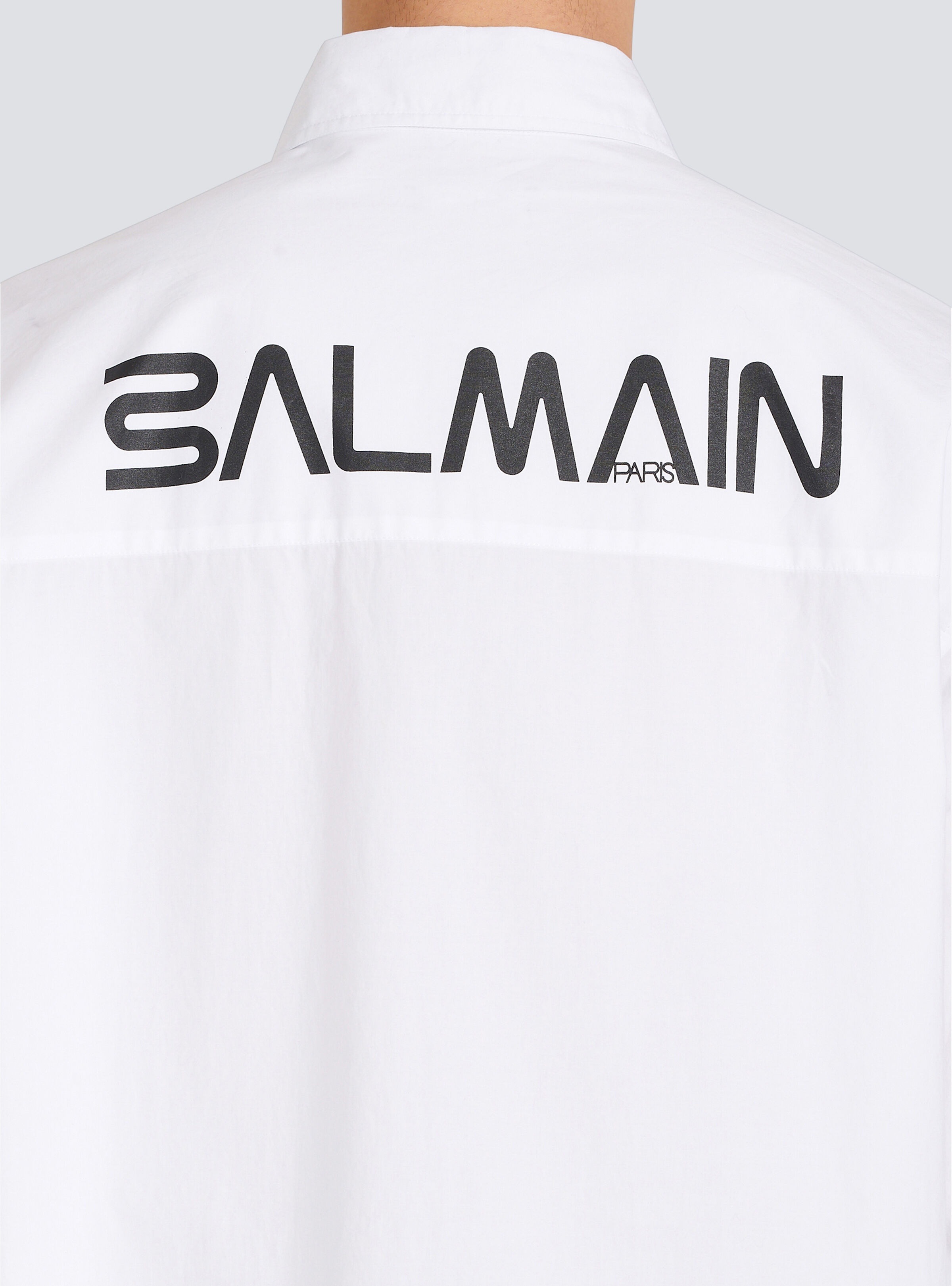 Nylon shirt with Balmain monogram - 7