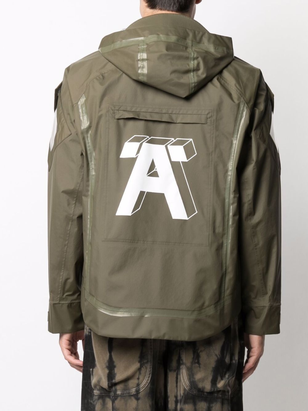 A-print hooded jacket - 5