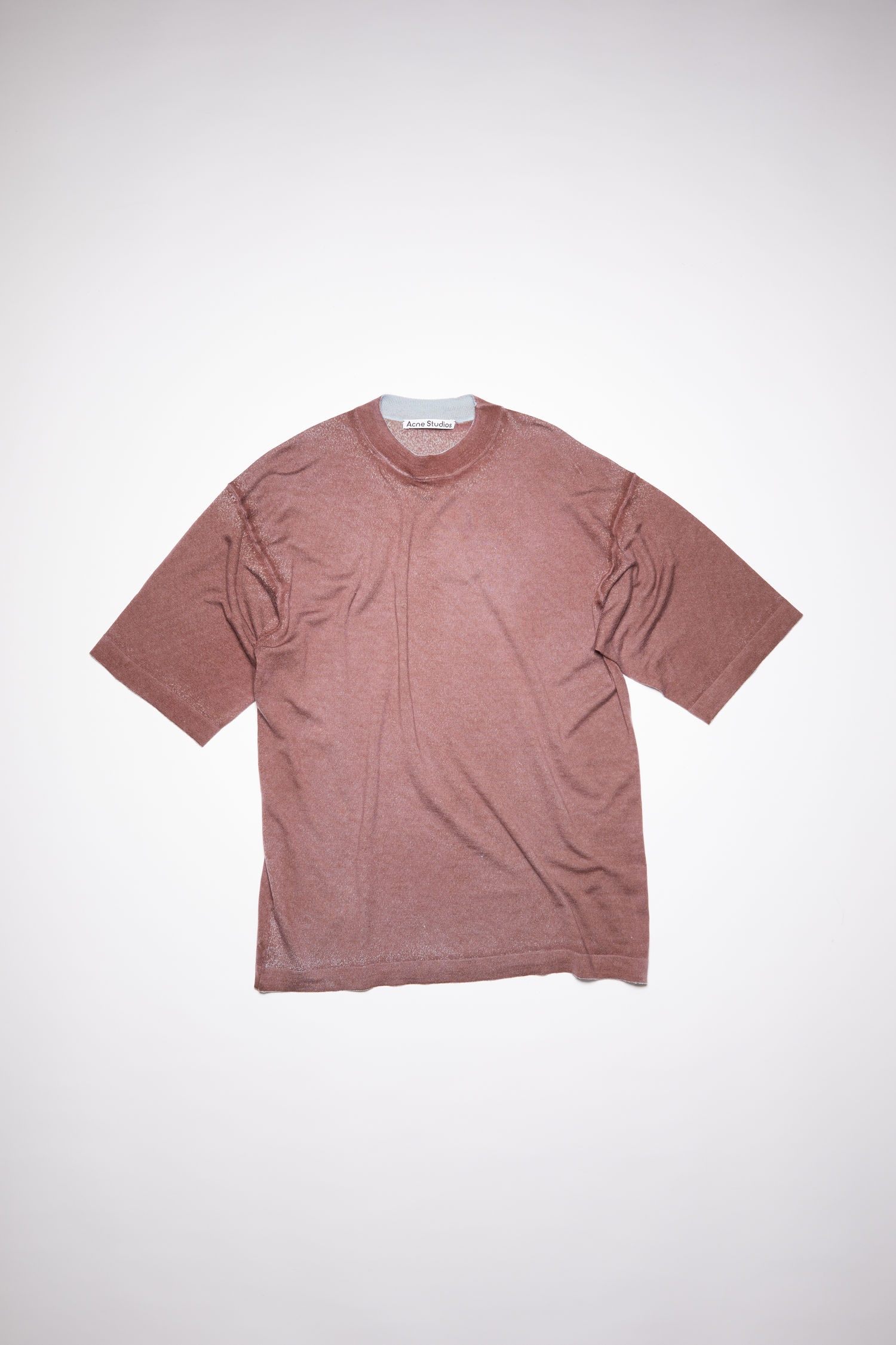 Wool knit t-shirt - Mauve purple - 4