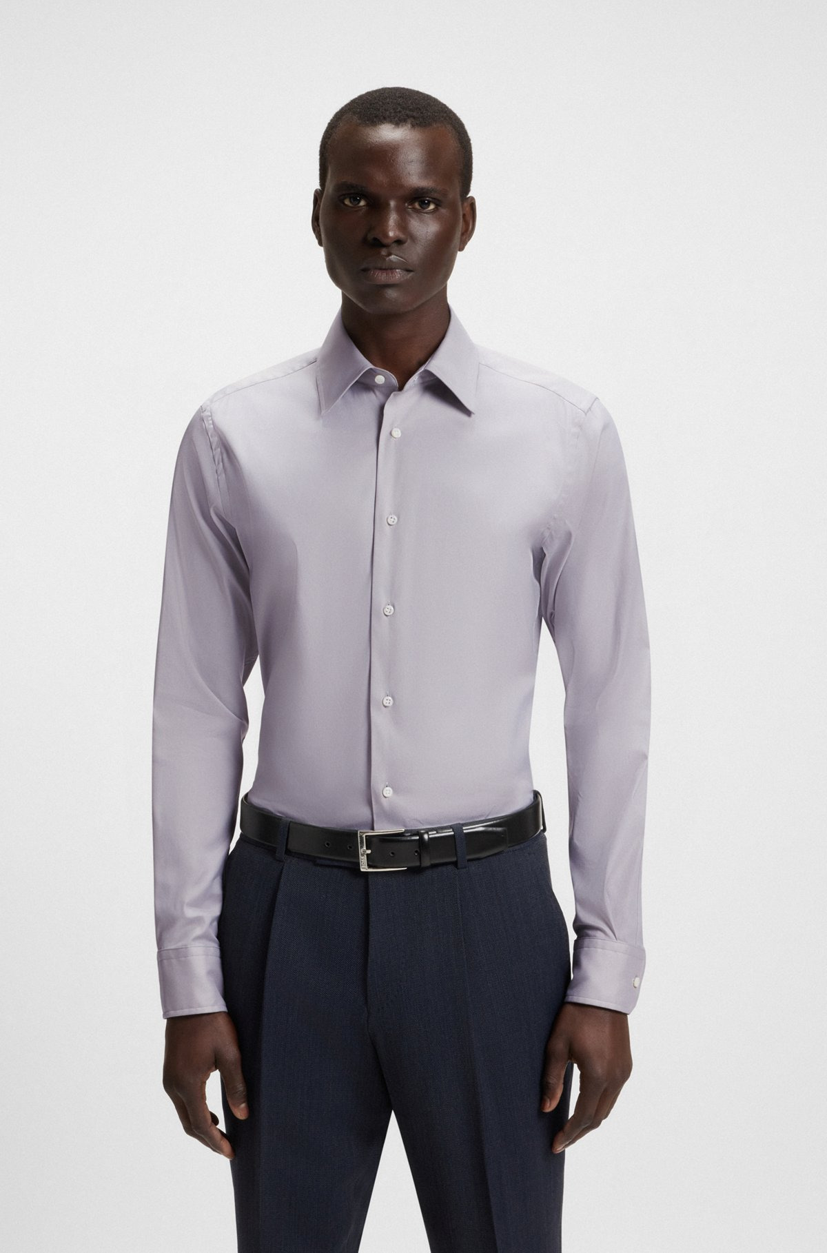 SLIM-FIT SHIRT IN AN ITALIAN COTTON - 2