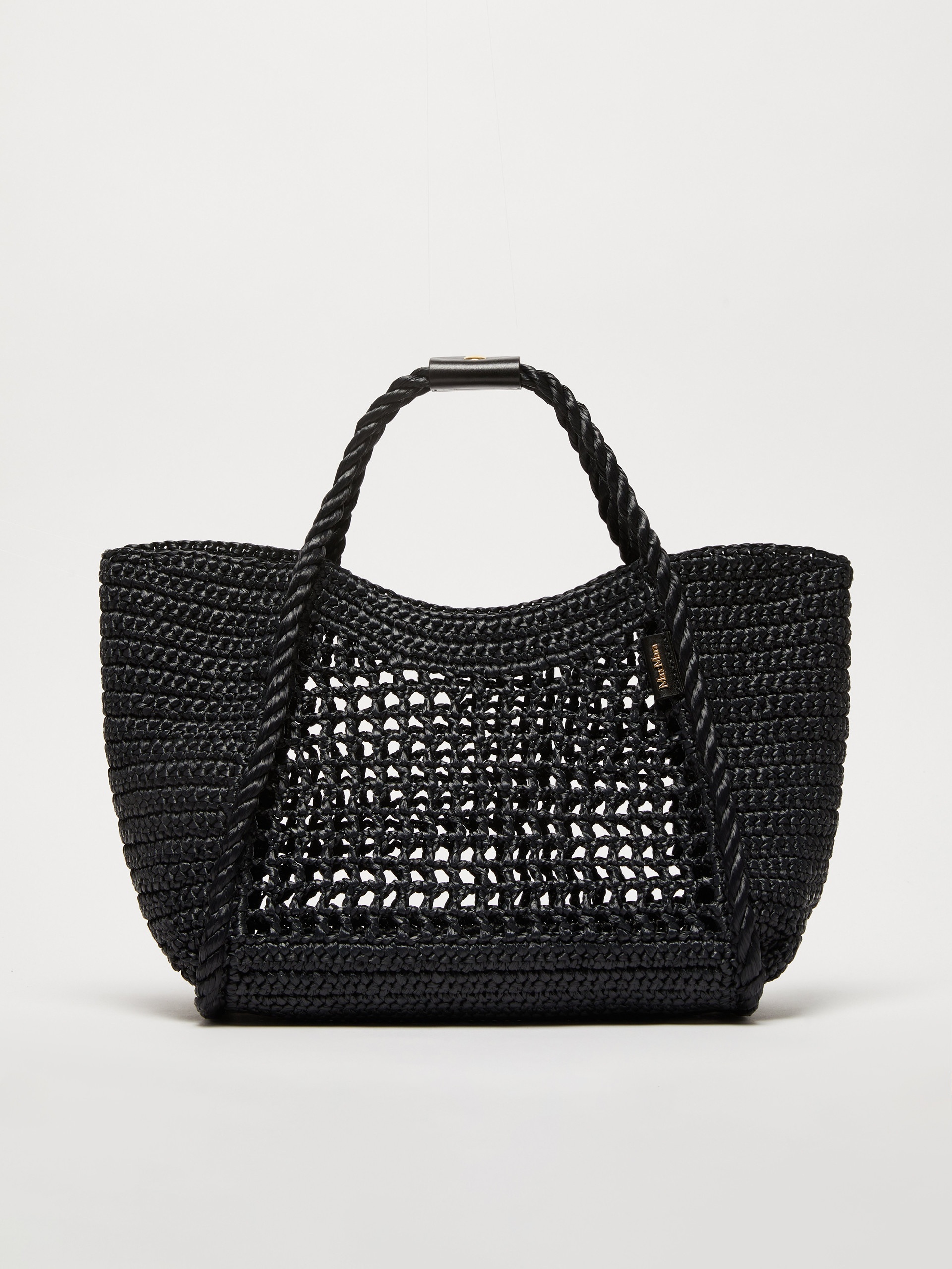 BASKETMARINES Raffia-effect small Marine bag - 1