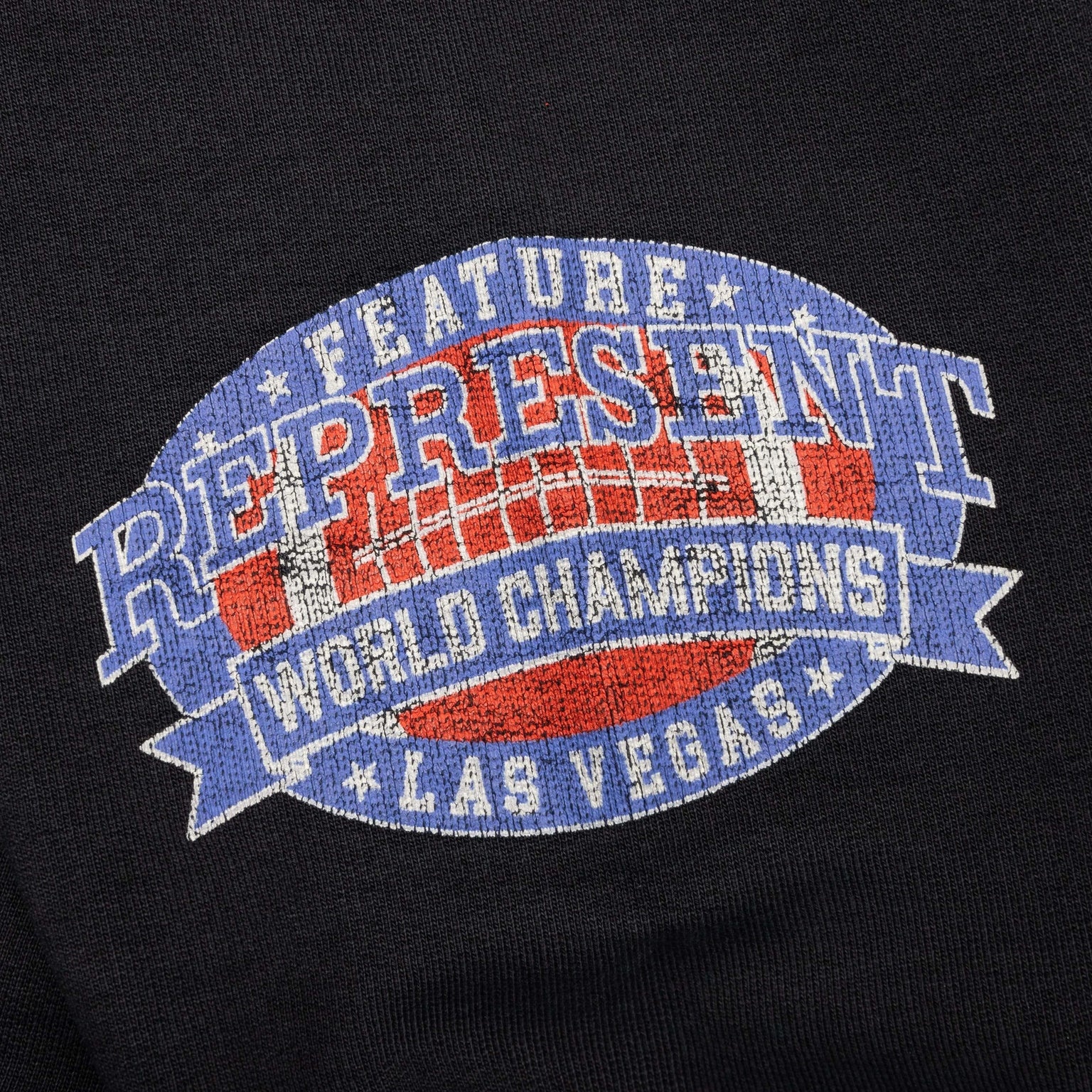 FEATURE X REPRESENT CHAMPIONS HOODIE - STAINED BLACK - 4