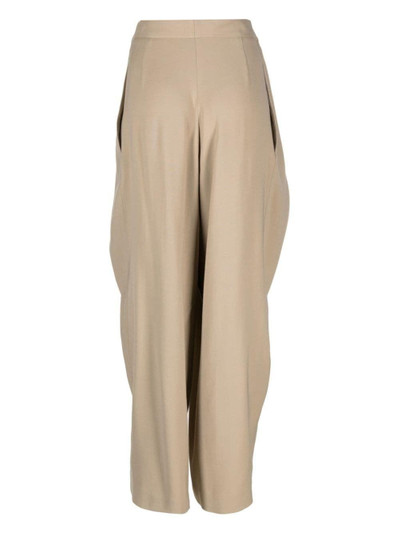AMI Paris belted wide leg trousers outlook