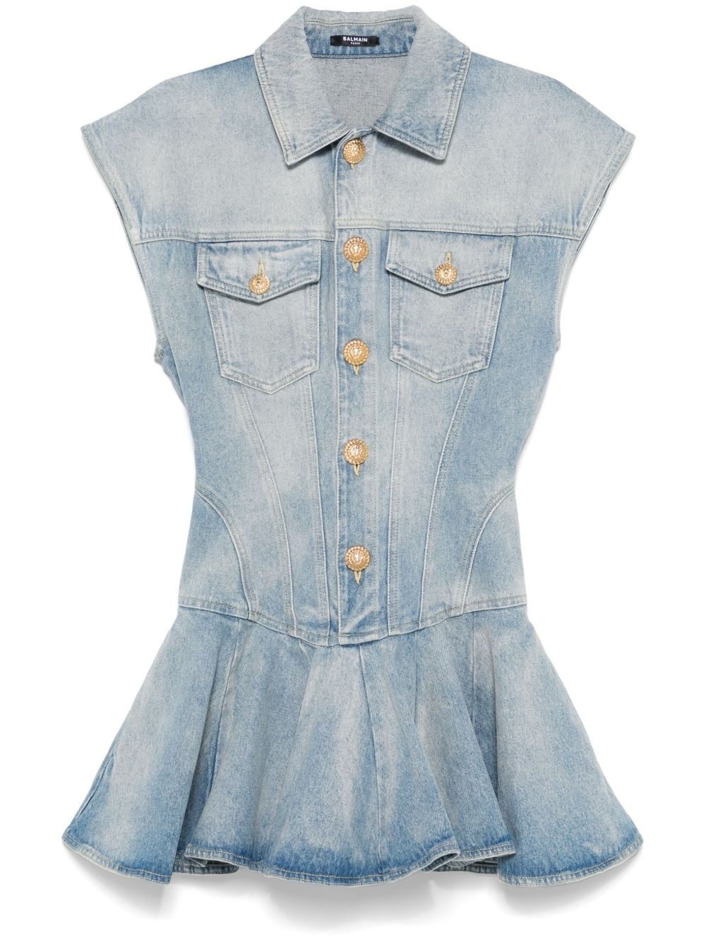 denim mini dress - 1