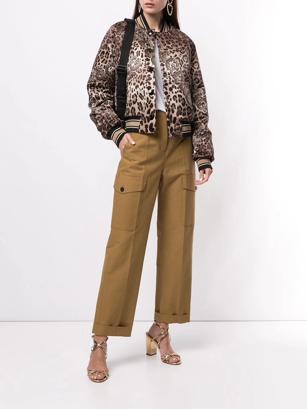 leopard print bomber jacket - 2