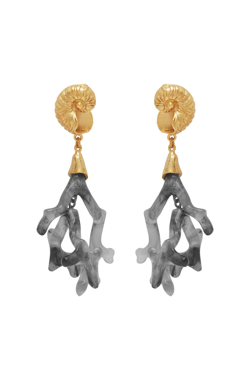 Reverie Resin Coral Drop Earrings 1