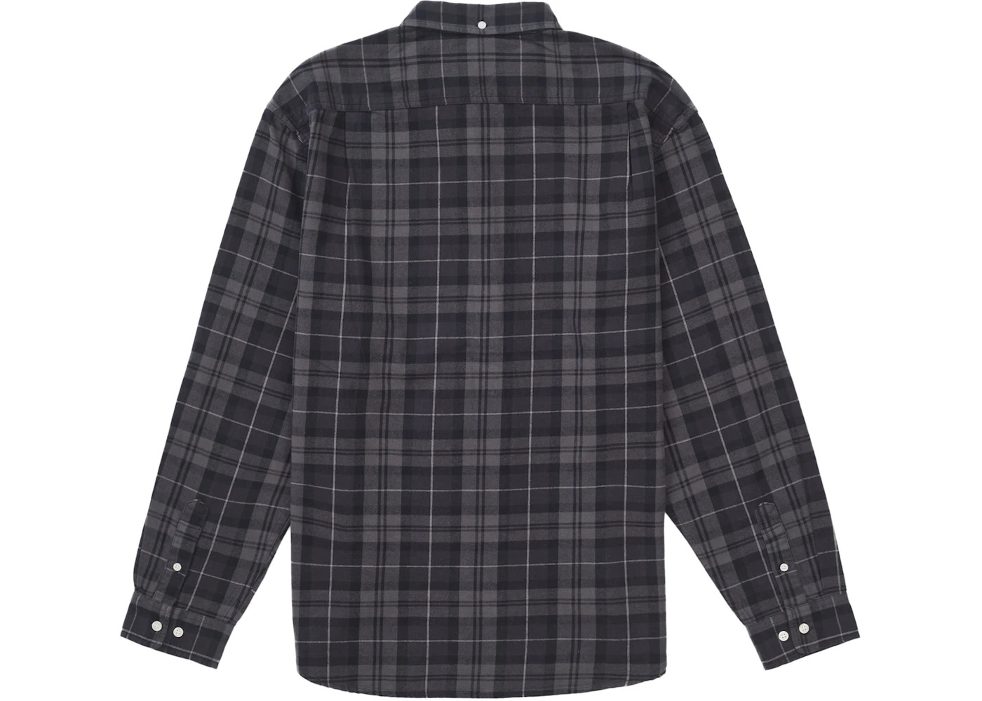 Supreme Plaid Flannel Shirt (FW24) Black - 2