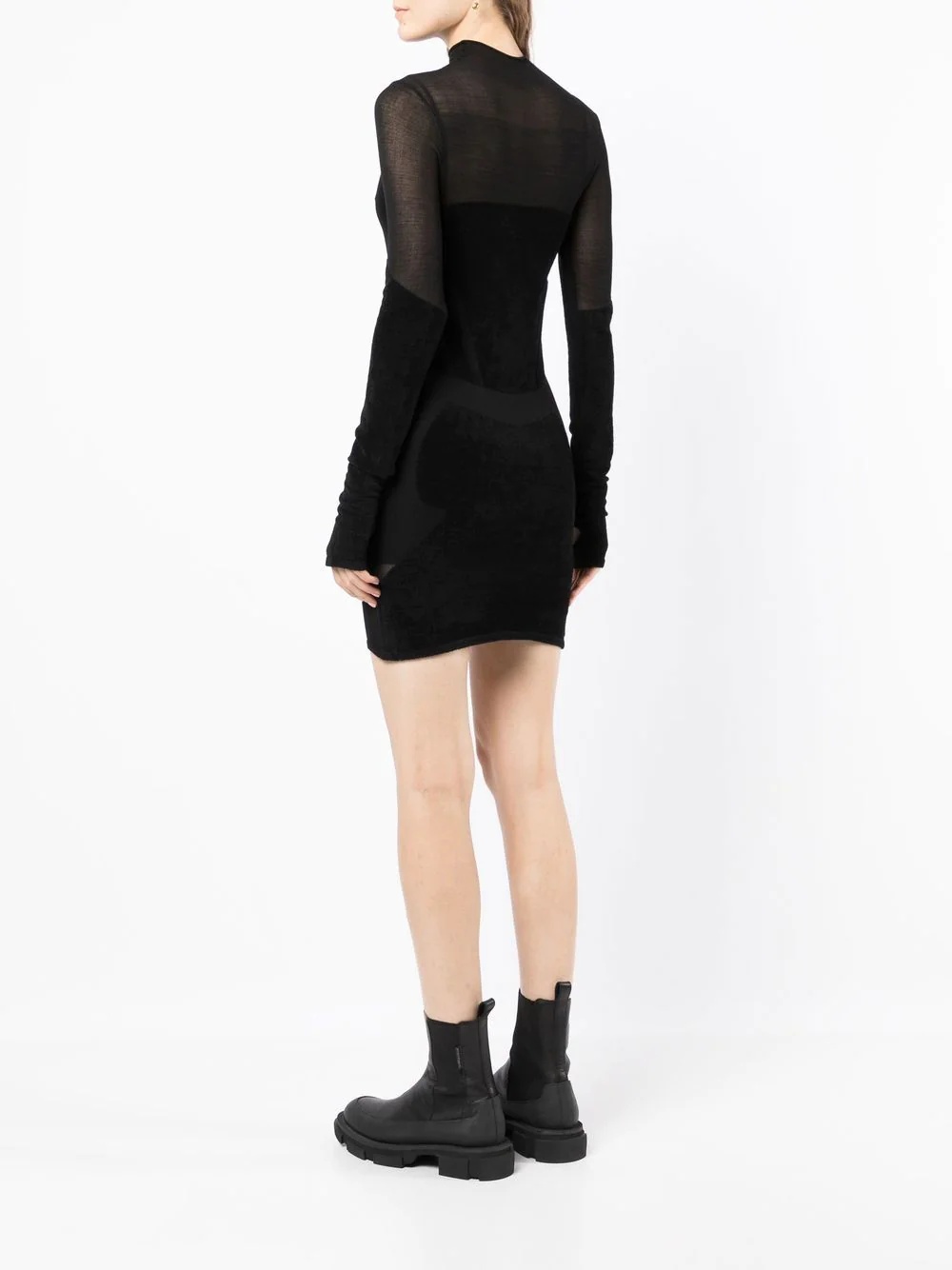 Chenille intarsia mini dress - 4