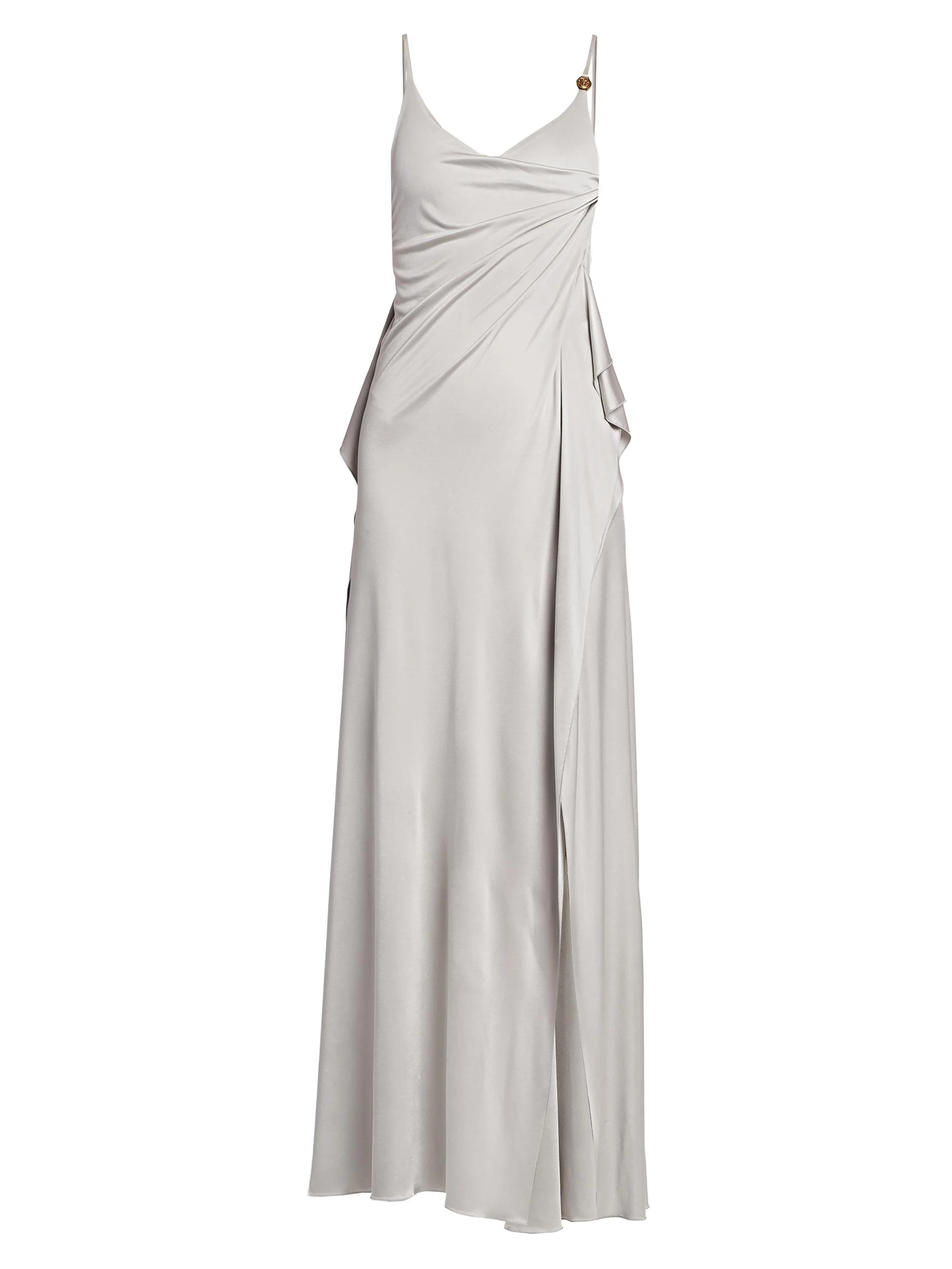 Women's La Vacanza Draped Jersey Gown - Silver Grey - 1