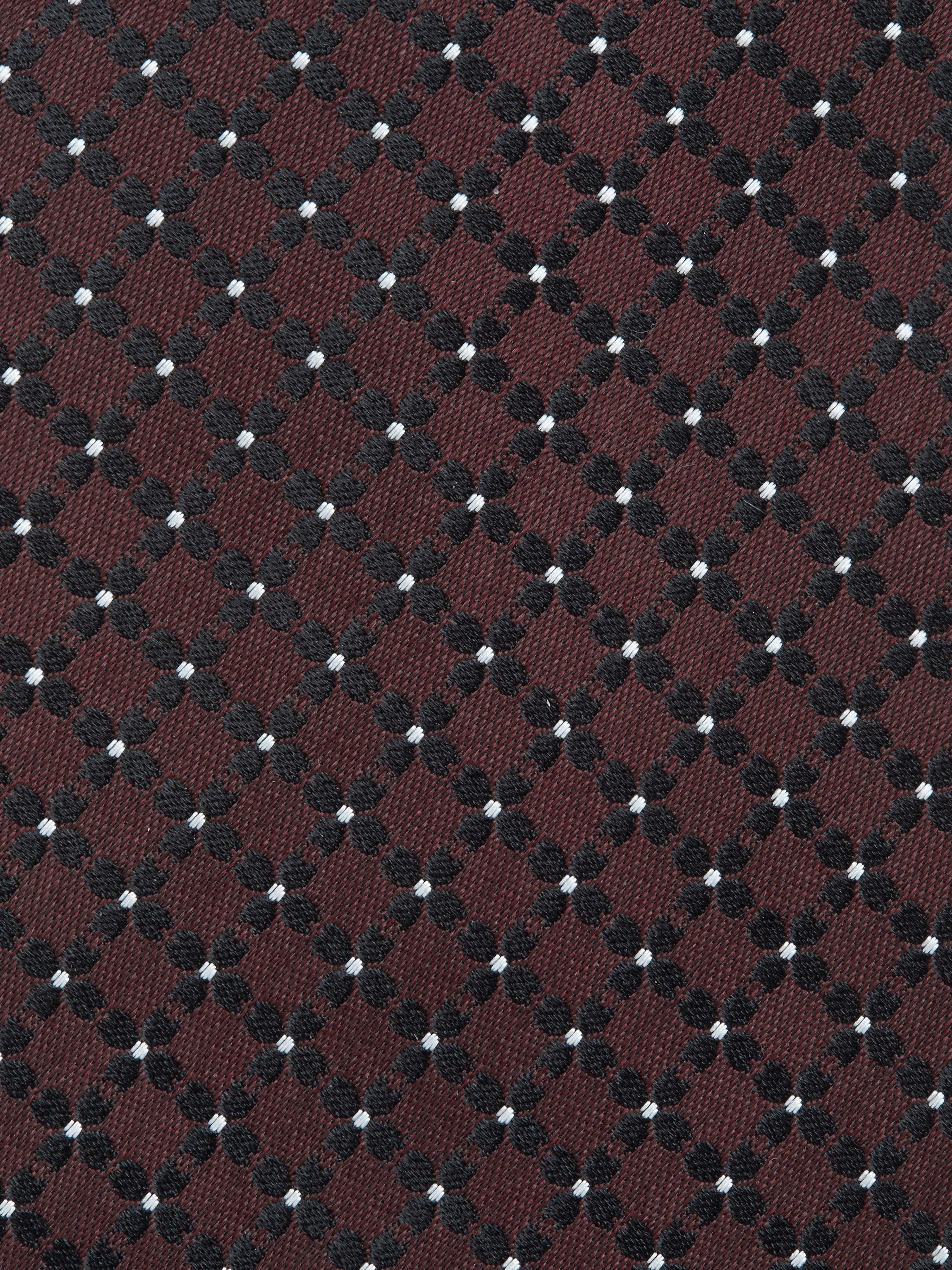 BURGUNDY SILK TIE - 2