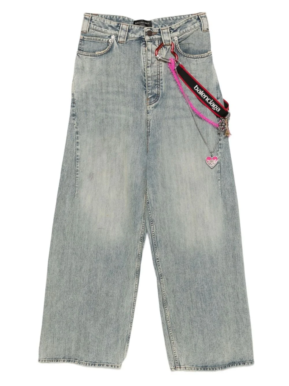 chain-embellished jeans - 1