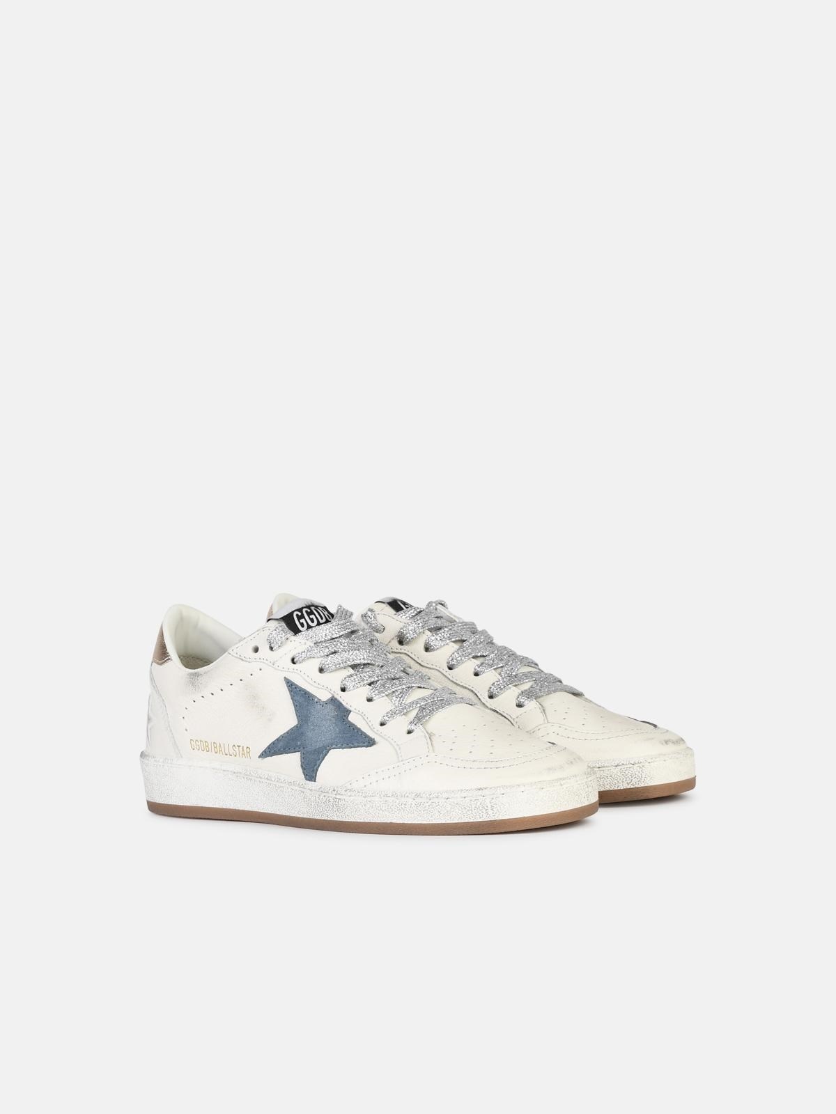 'BALL STAR' WHITE LEATHER SNEAKERS - 2