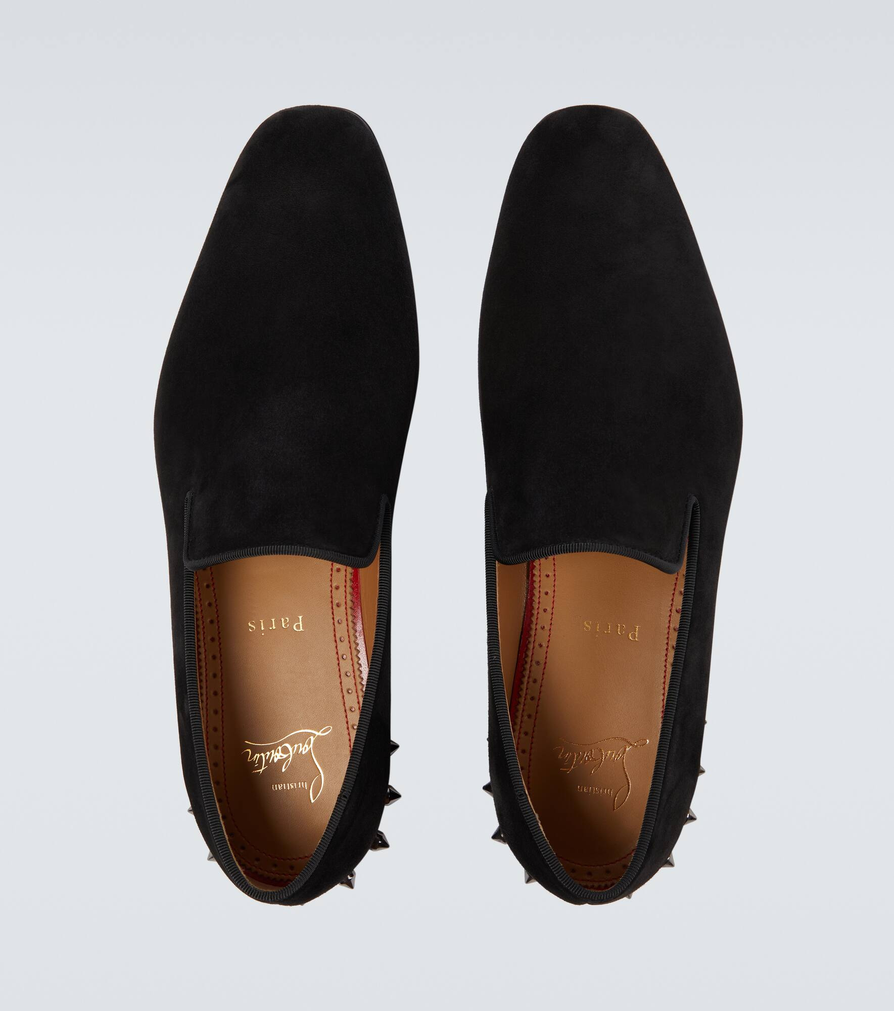 Marquees spiked suede loafers - 4