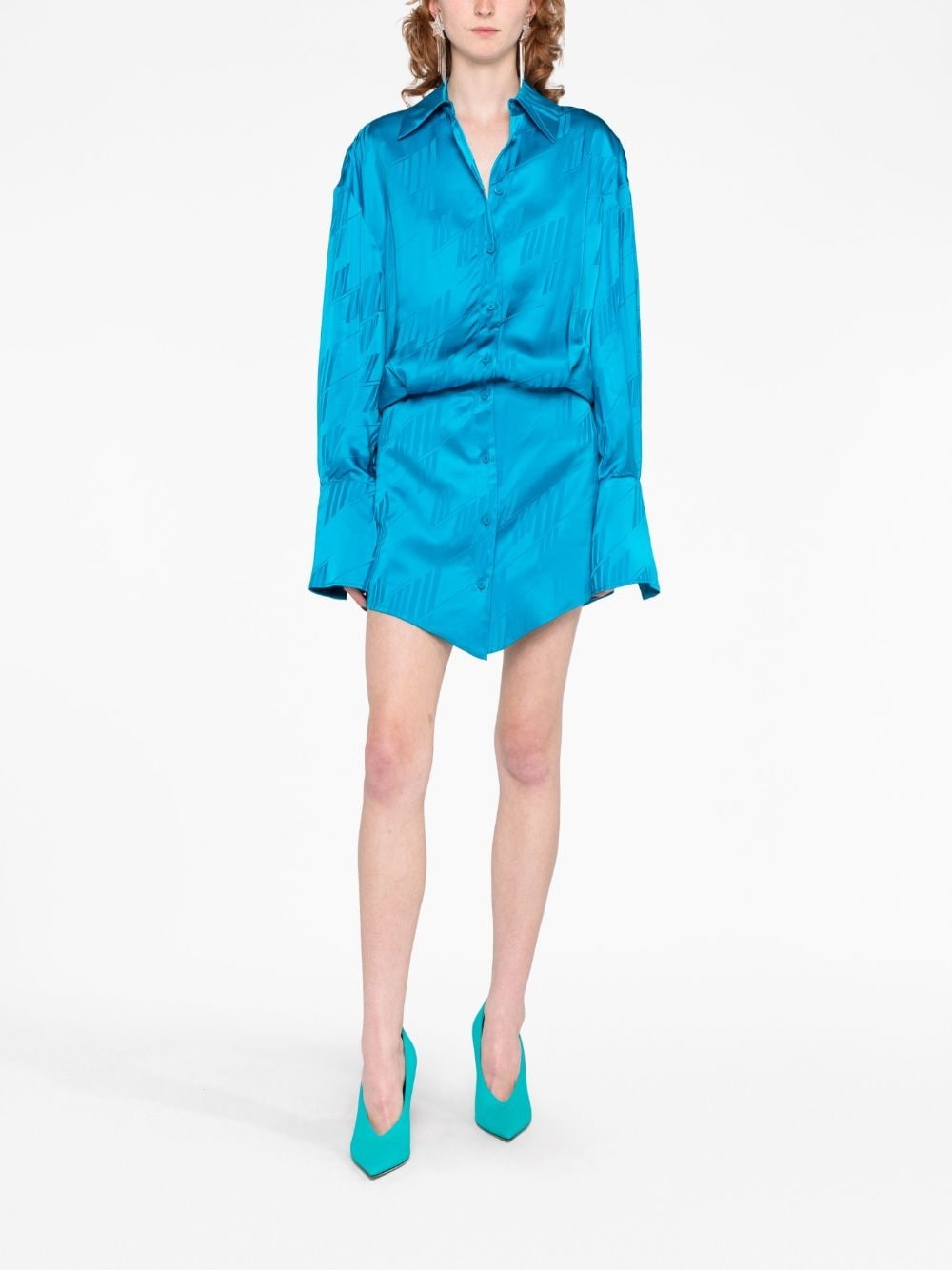 Sylvie satin jacquard minidress - 2