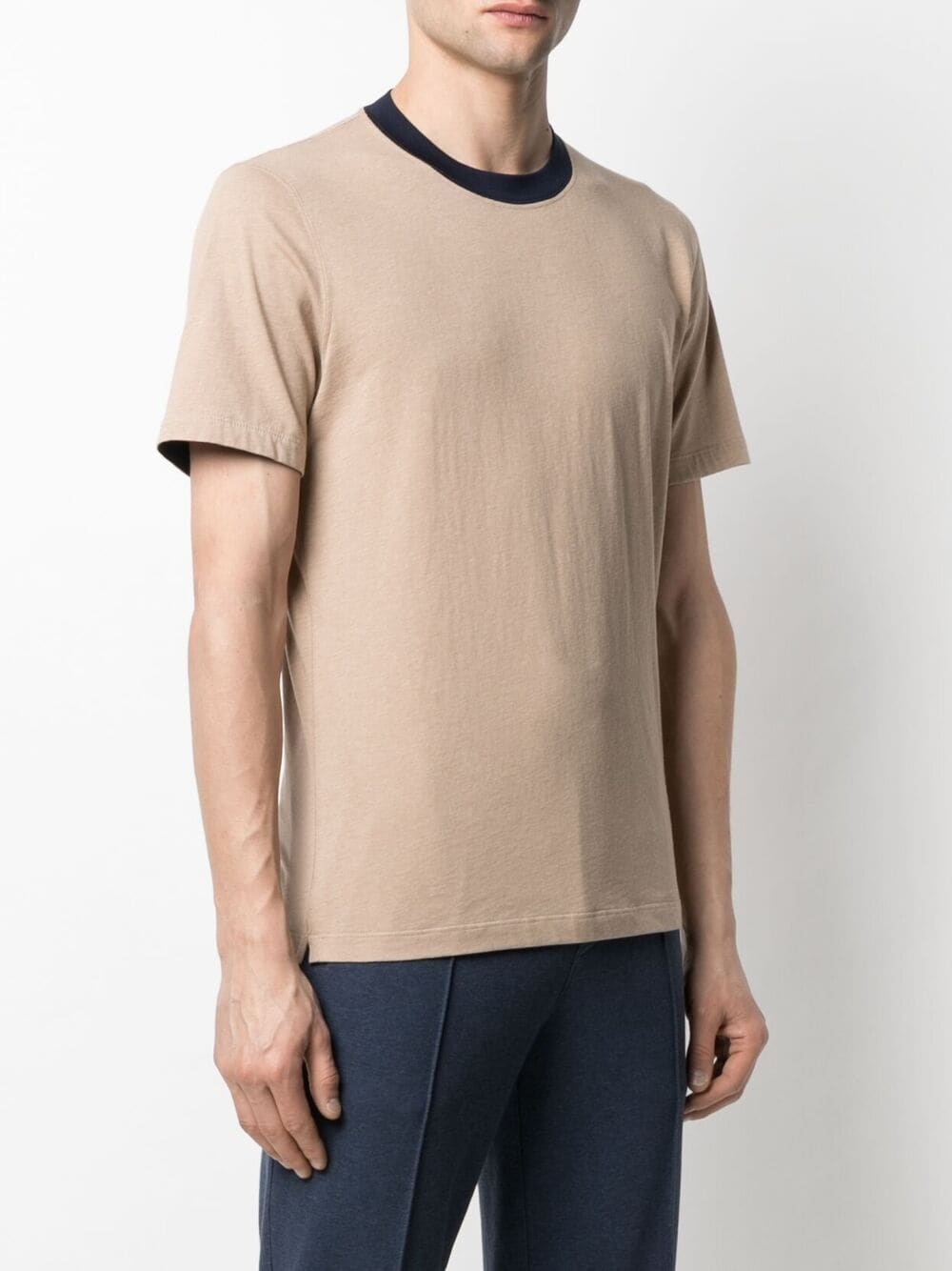 contrast-collar T-shirt - 3