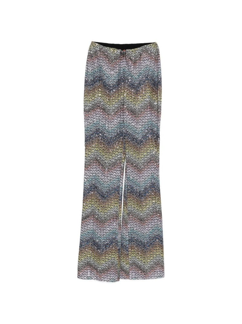 Sequined flared trousers 1