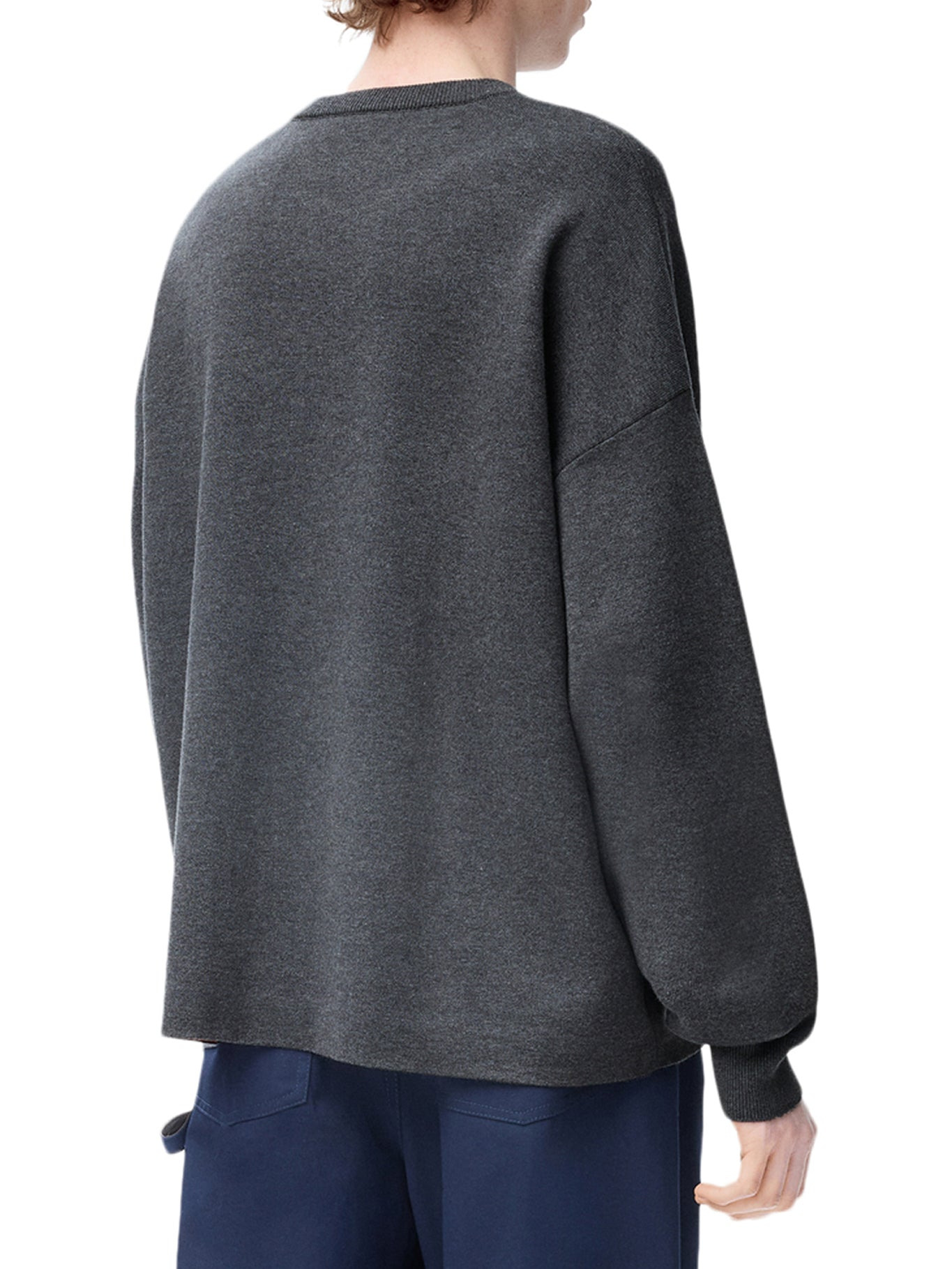 ANAGRAM COTTON BLEND SWEATER WITH POCKET - 4