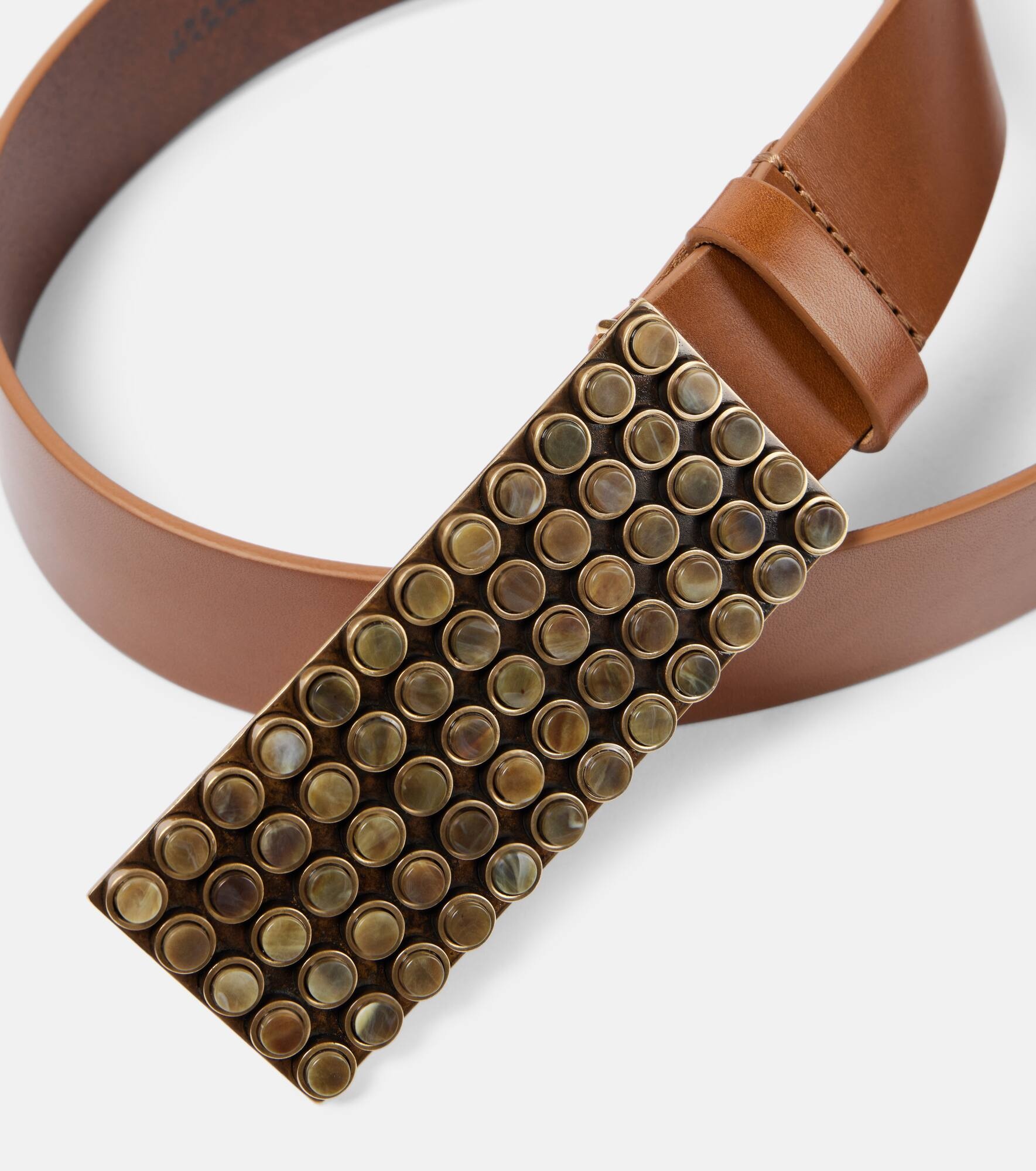 Vanesia embellished leather belt - 3