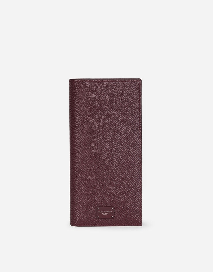 Dauphine calfskin verticle wallet with branded tag - 1