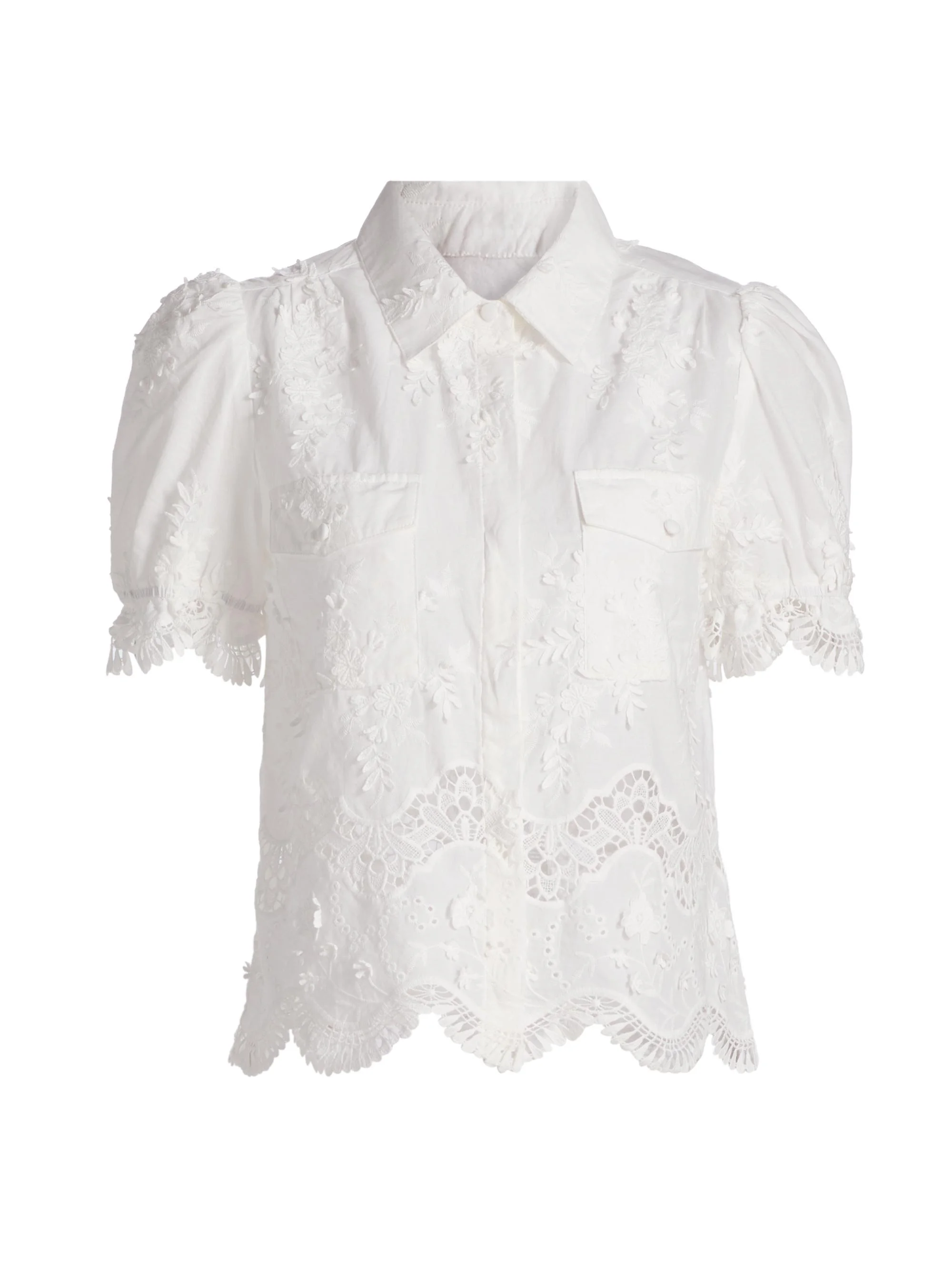Women's Mina 3D Voile Top - White - 1