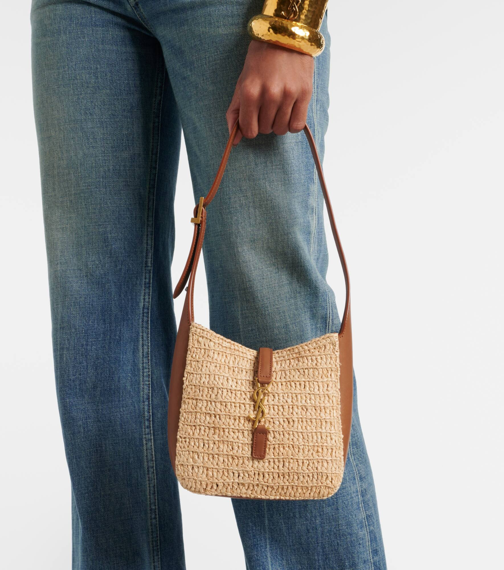 Le 5 à 7 Baby raffia shoulder bag - 2