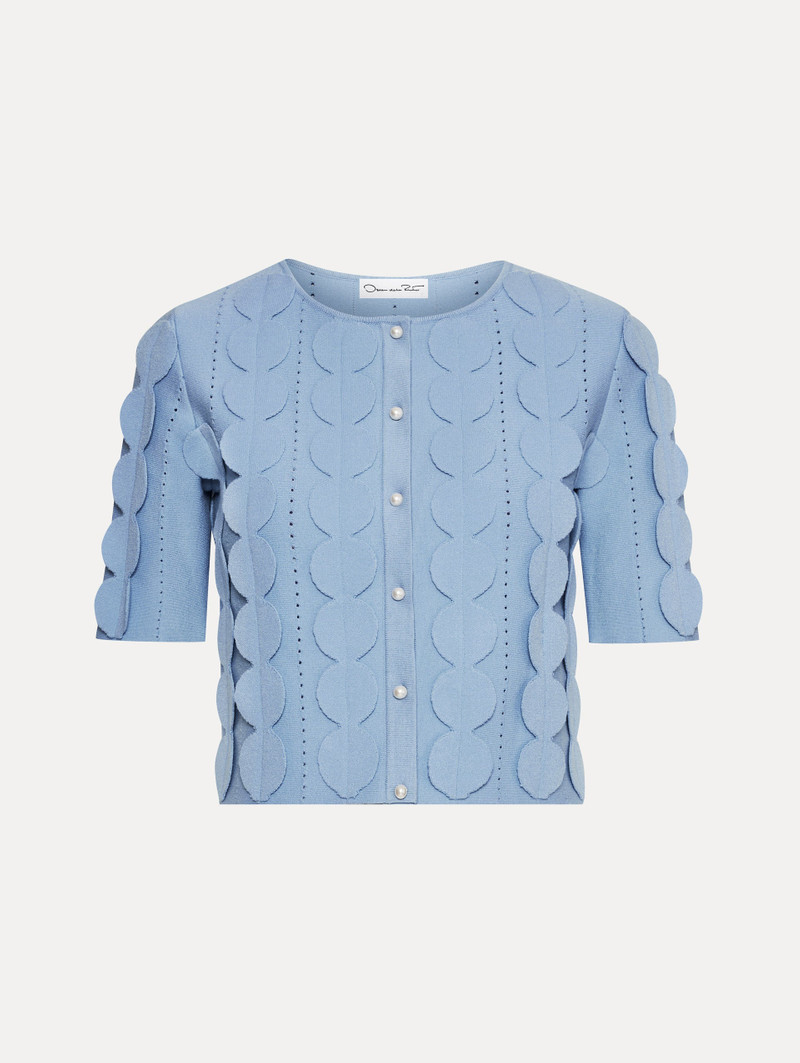 GEOMETRIC CIRCLE CROPPED CARDIGAN 1