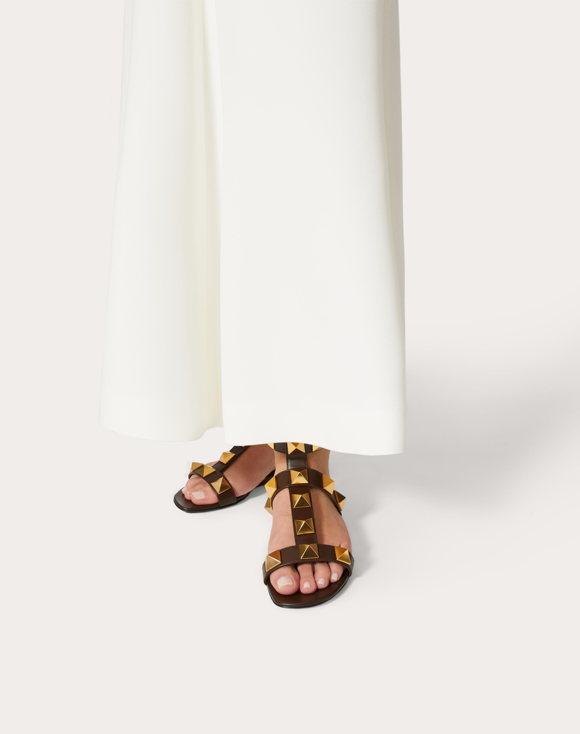 ROMAN STUD FLAT CALFSKIN SANDAL - 6