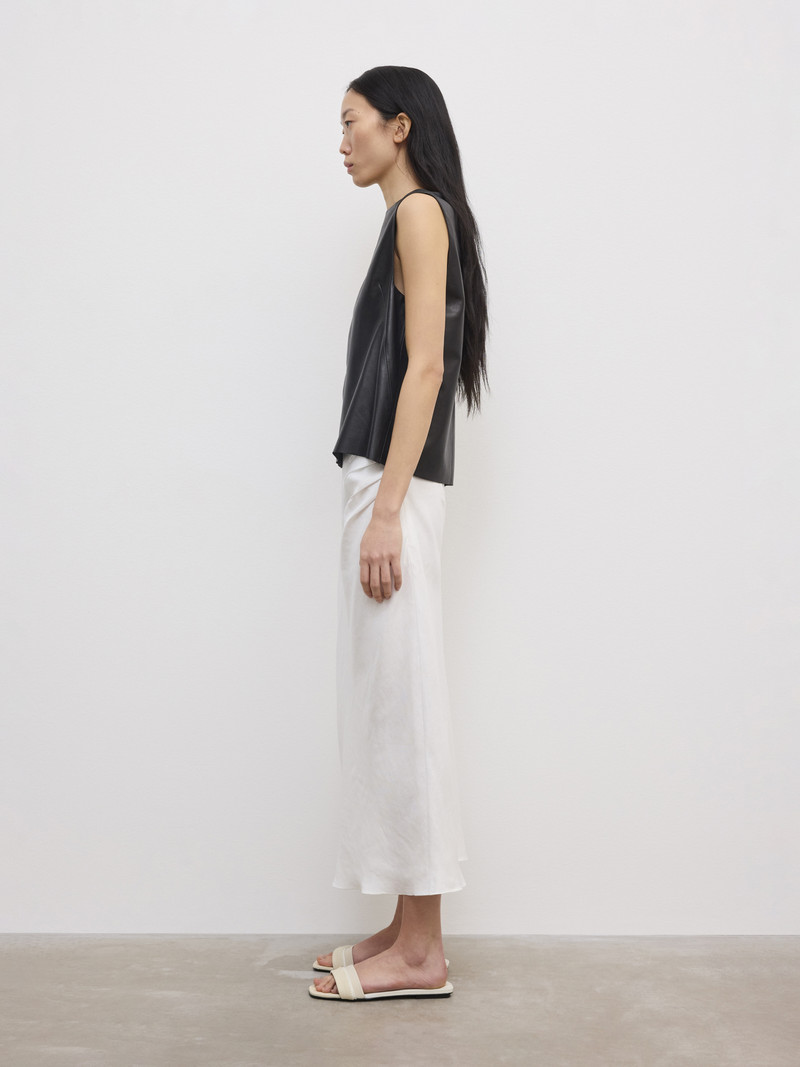 Draped Midi linen skirt 3