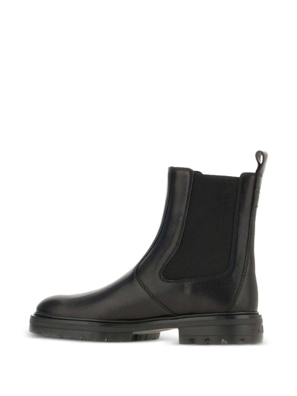 elastic-panel leather boots - 3