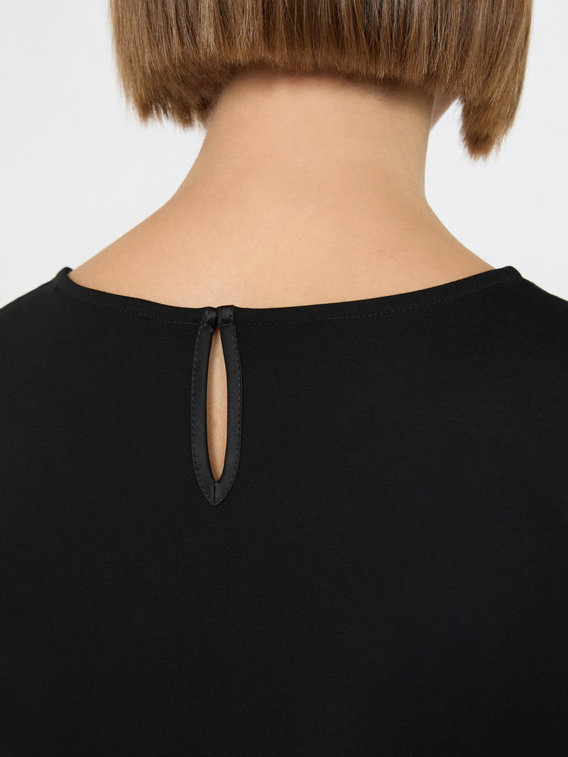 ZONA Satin and jersey T-shirt - BLACK 6